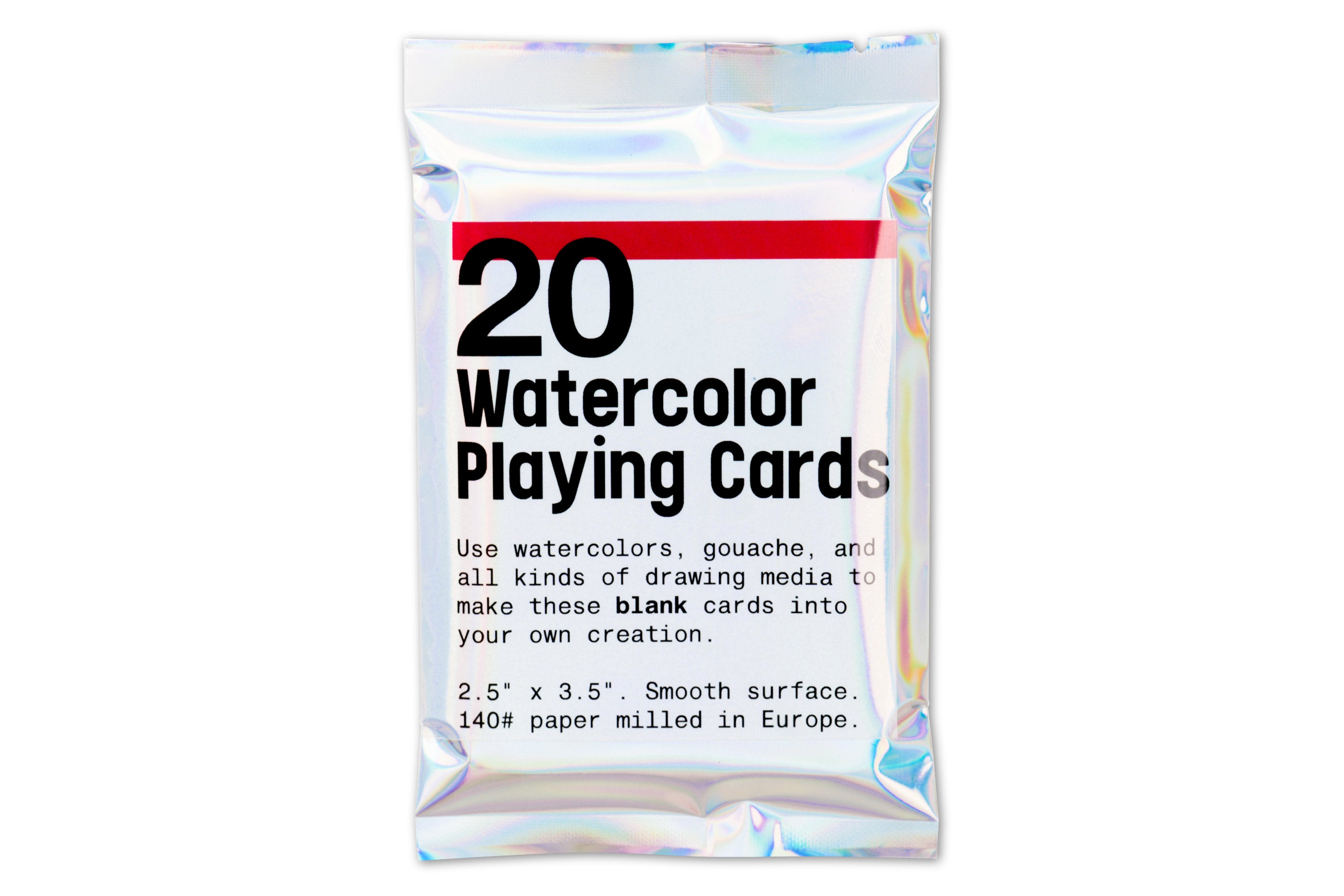 Watercolor Playing Cards, Pack of 20