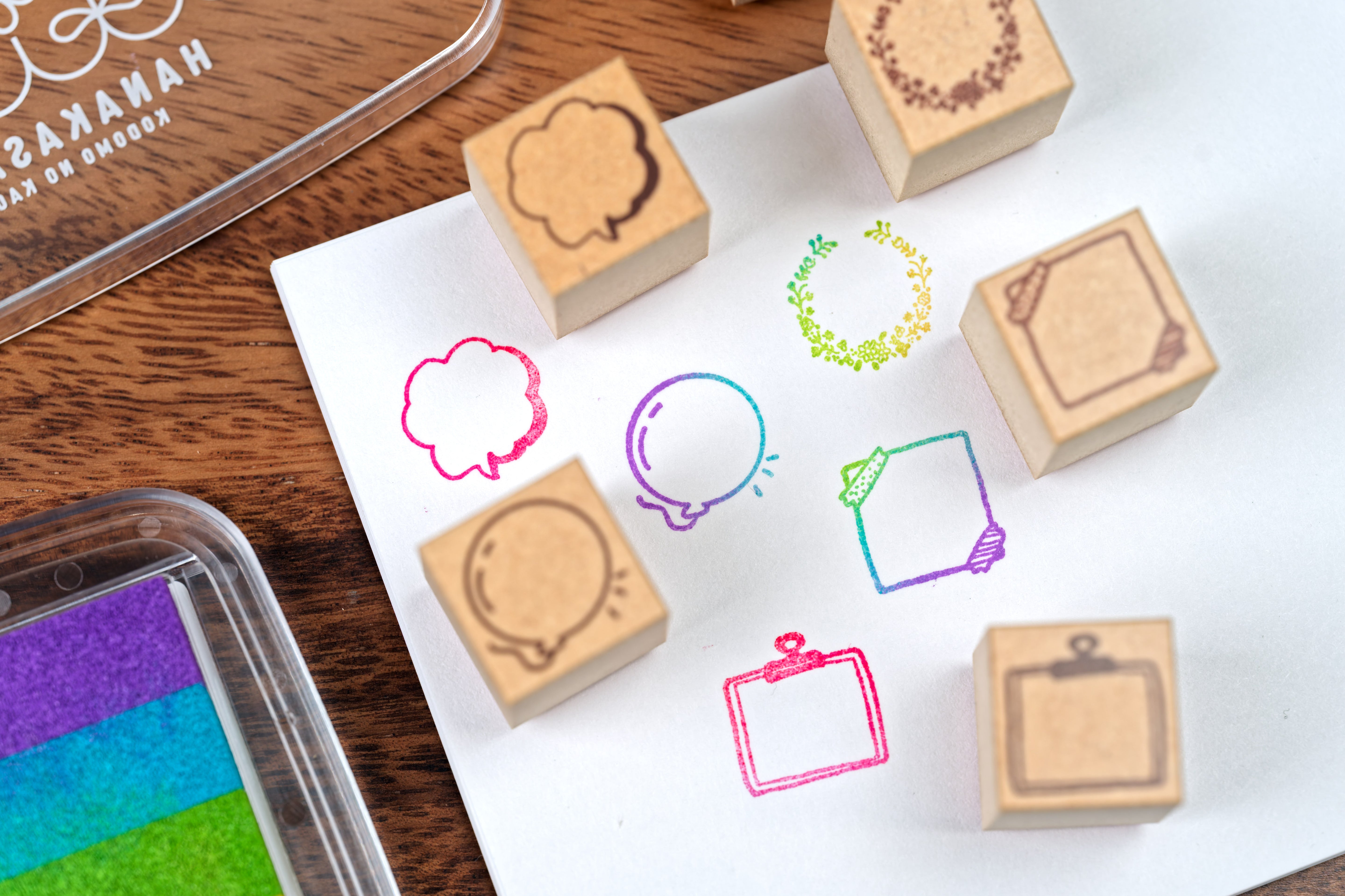 Mini Note Rubber Stamp, ¾"