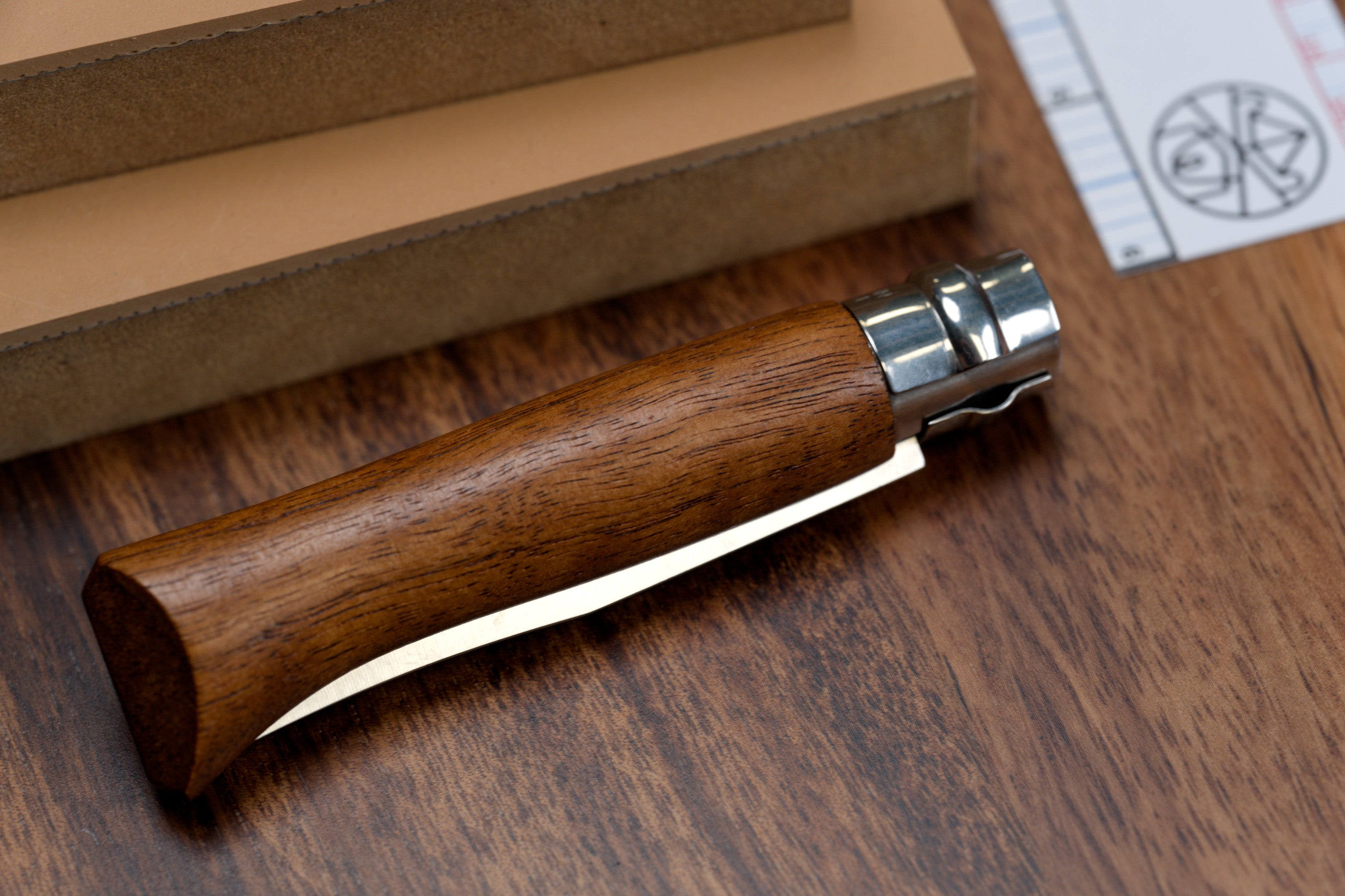 Opinel No. 08 Stainless Folding Knife, Walnut