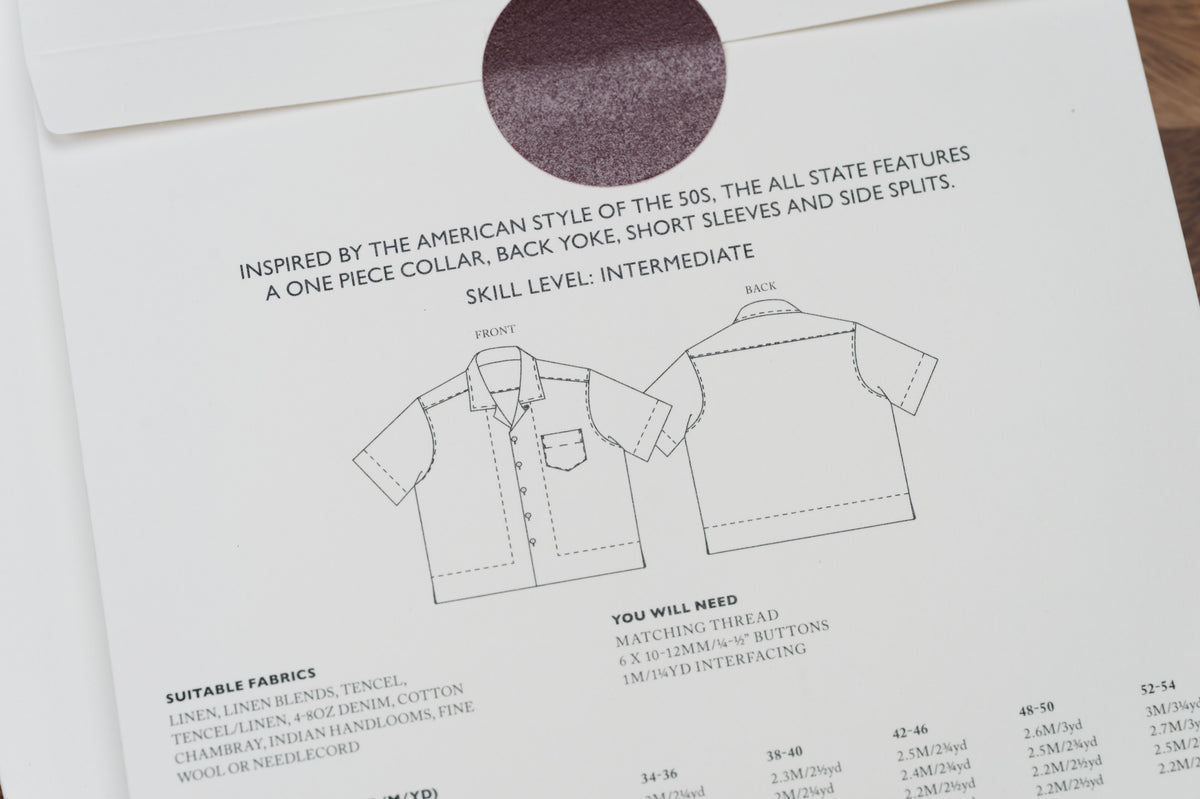 "All State" Shirt Sewing Pattern