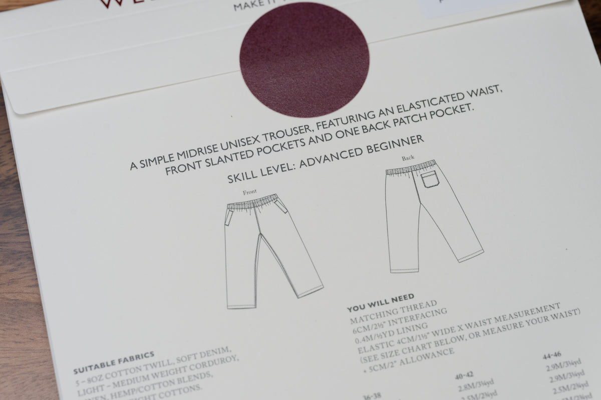 "Wednesday Trousers" Sewing Pattern