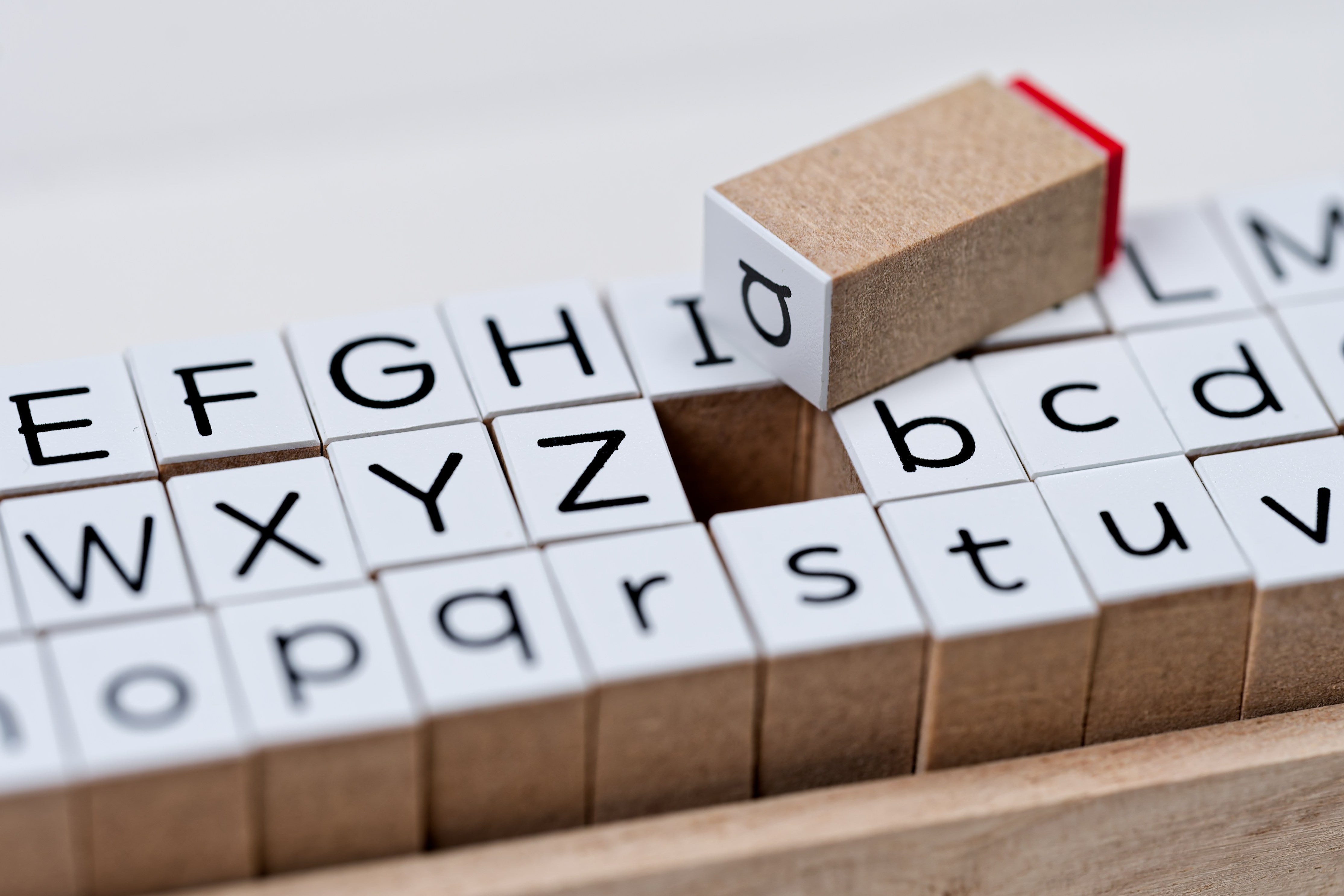 Alphabet Stamp Set, Rounded Sans Serif (54 Pieces)