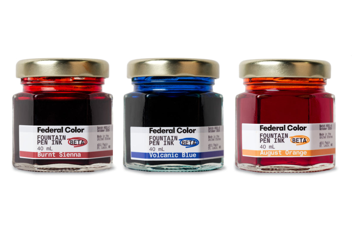 Federal Fountain Pen Ink — Beta Test Kit
