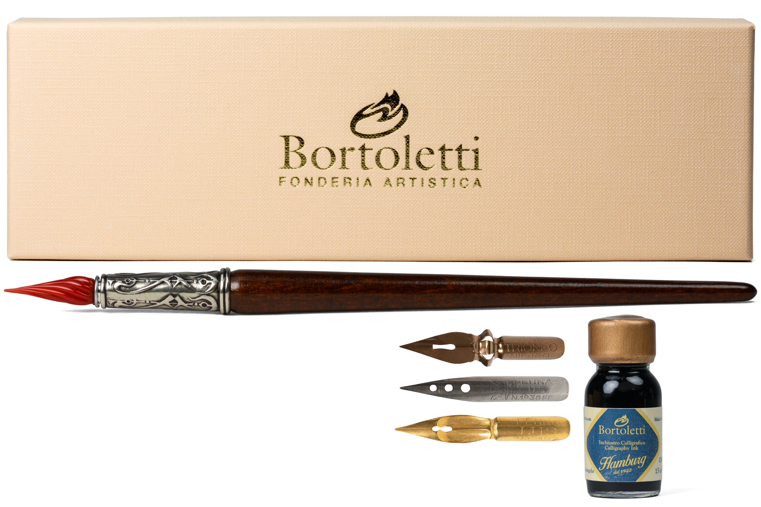 Murano Red Glass Pen Set