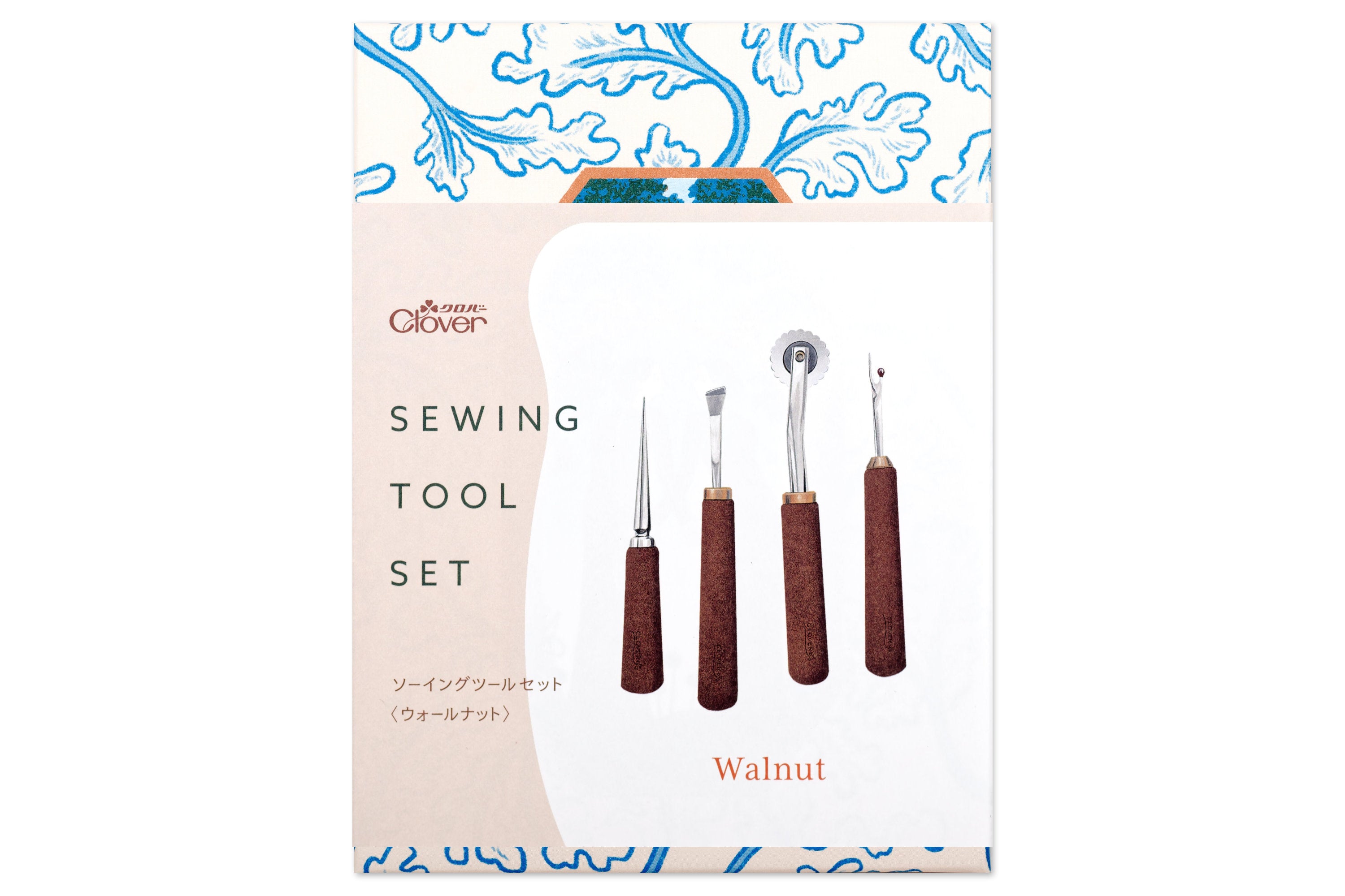 Premium Walnut Sewing Tools, Set of 4