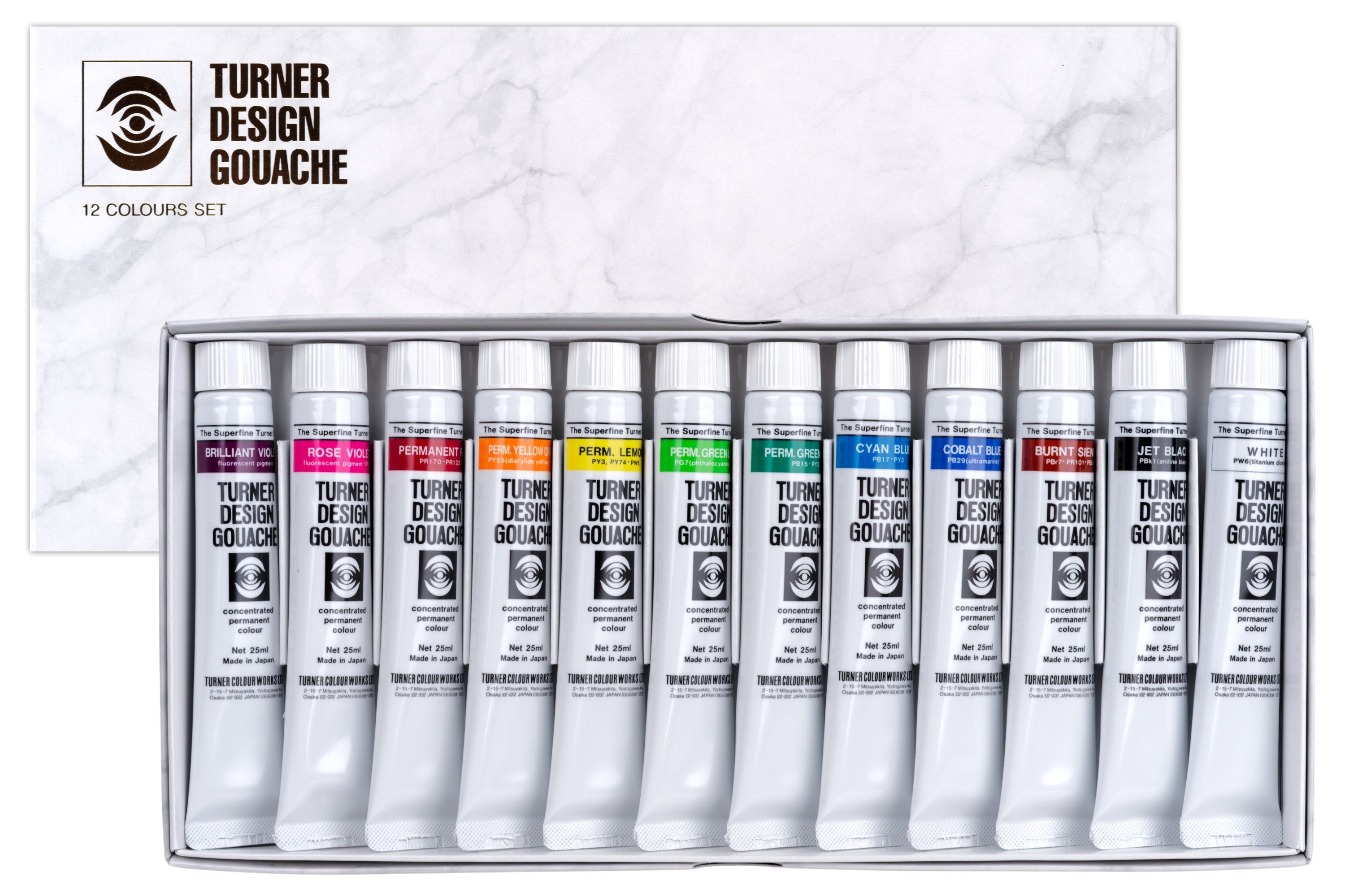 Turner Design Gouache, Set of 12