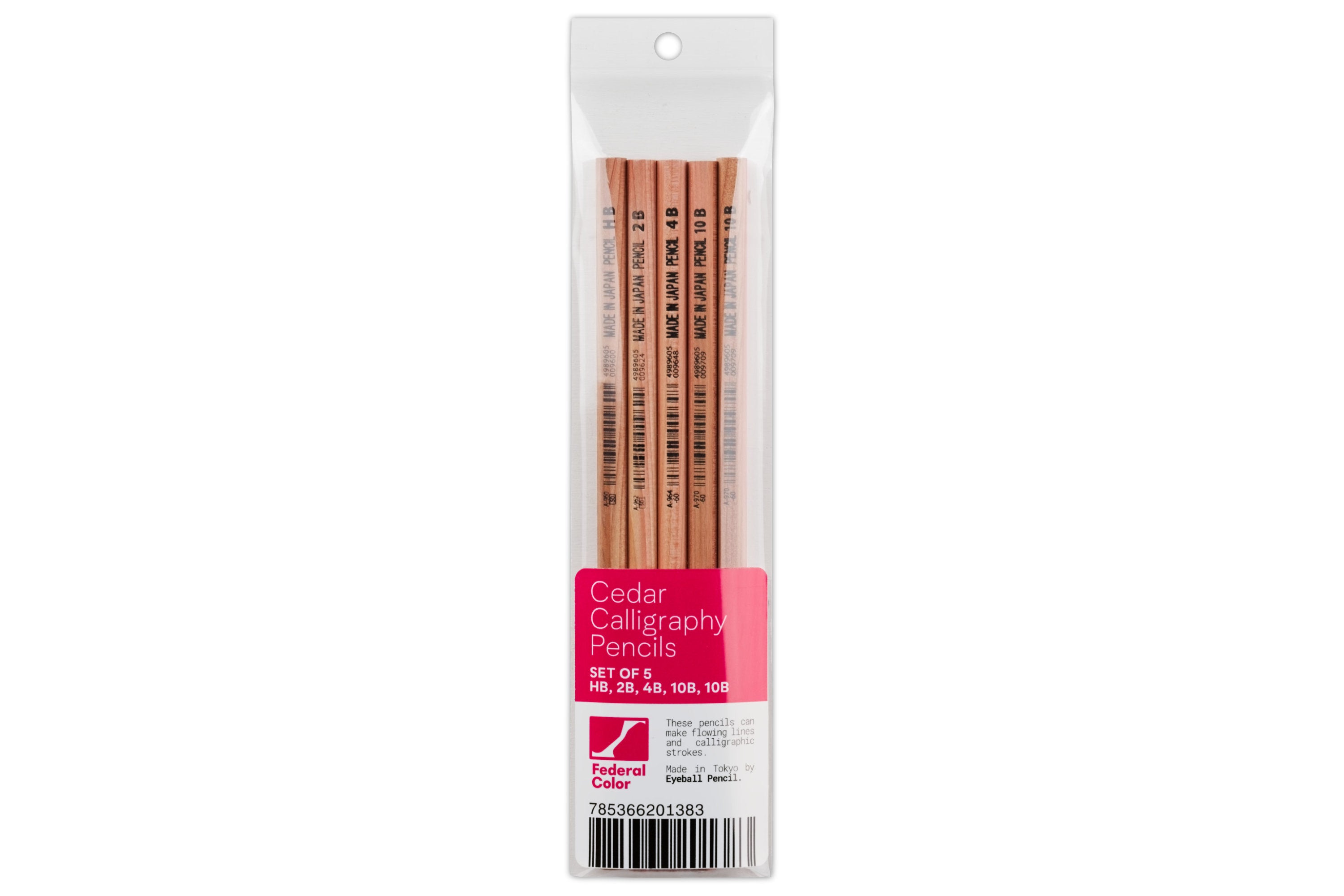 Cedar Calligraphy Pencils, Set of 5