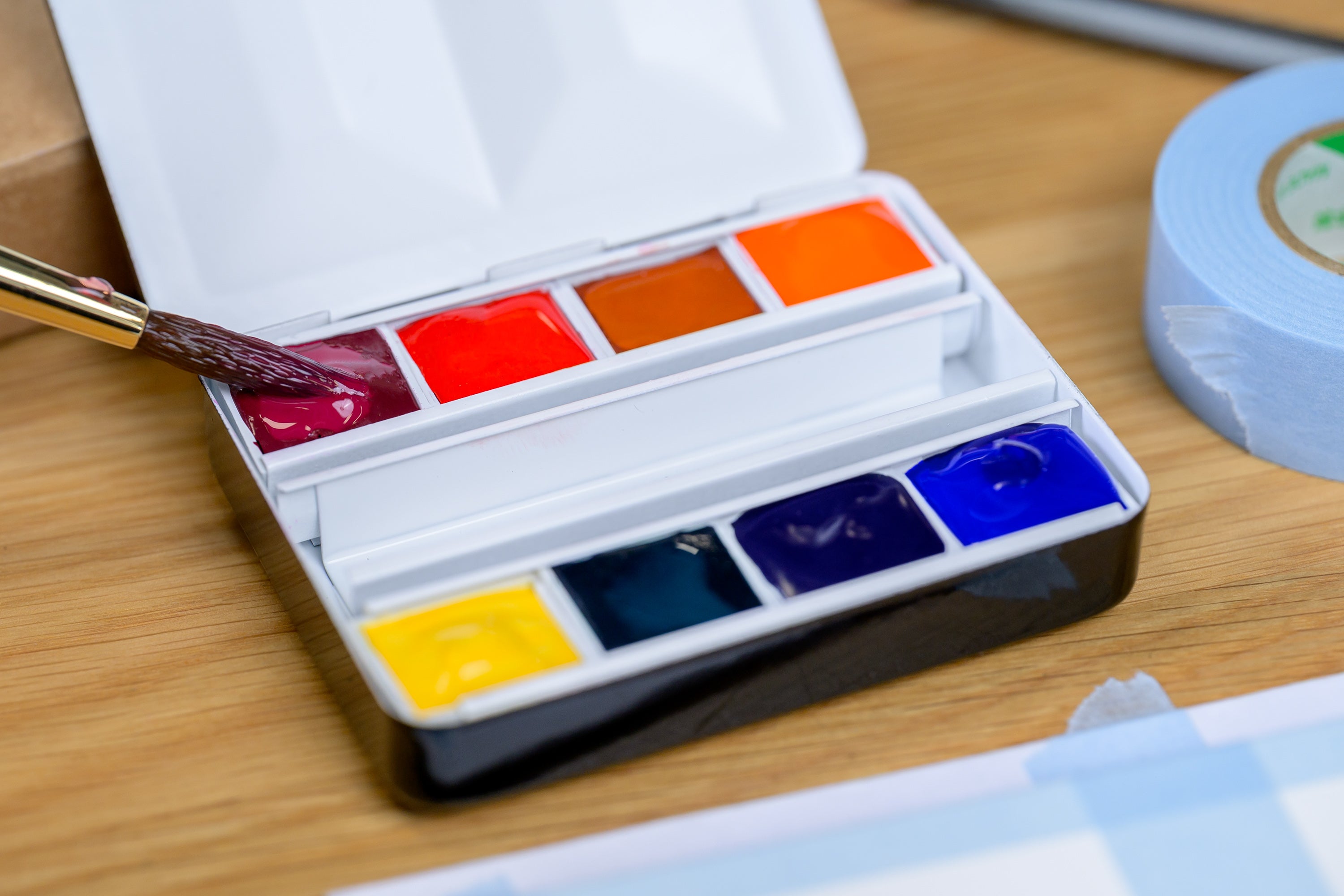 Tonic Watercolor Half Pans, #025 Pyrrole Orange
