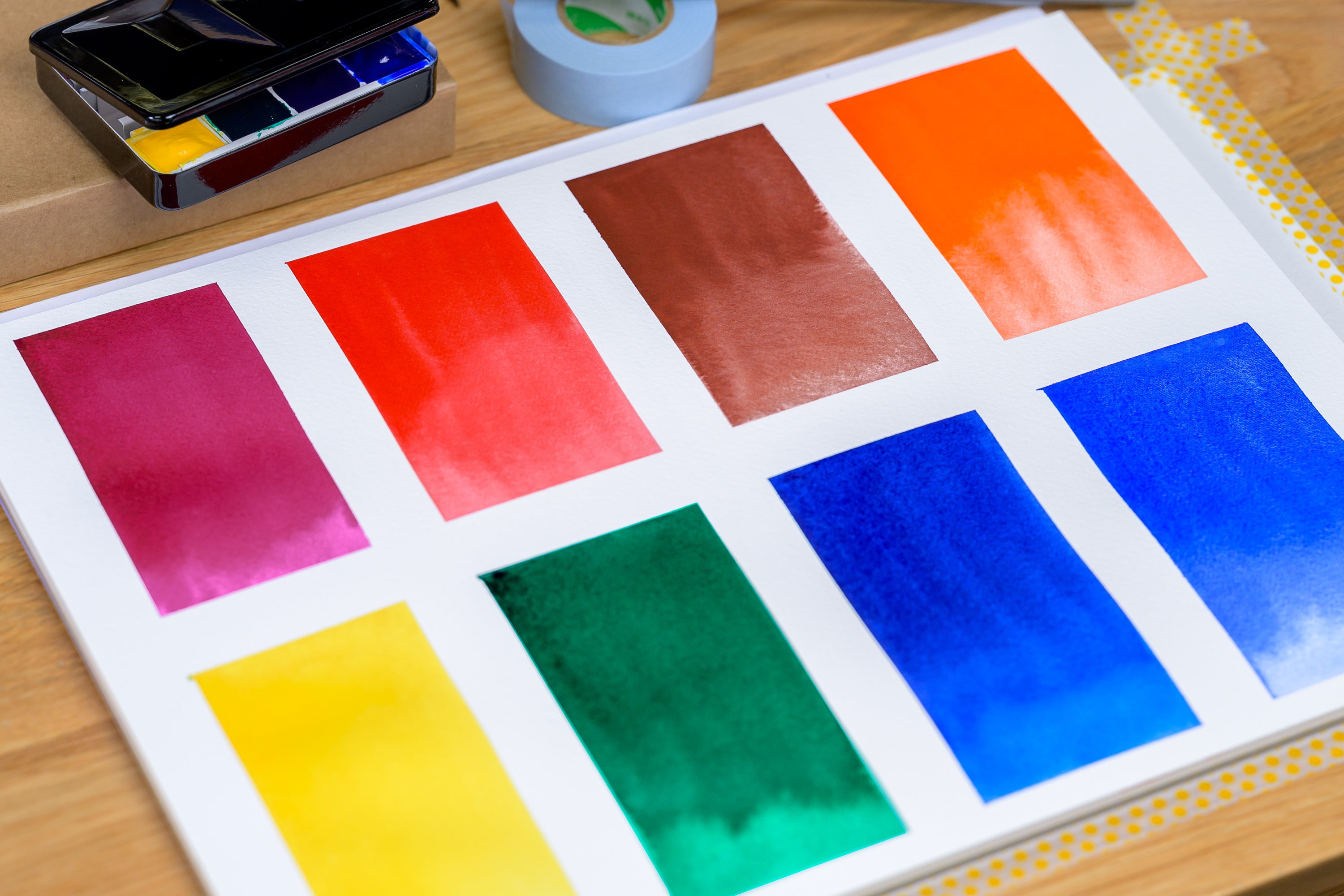 Tonic Watercolor Half Pans, #025 Pyrrole Orange