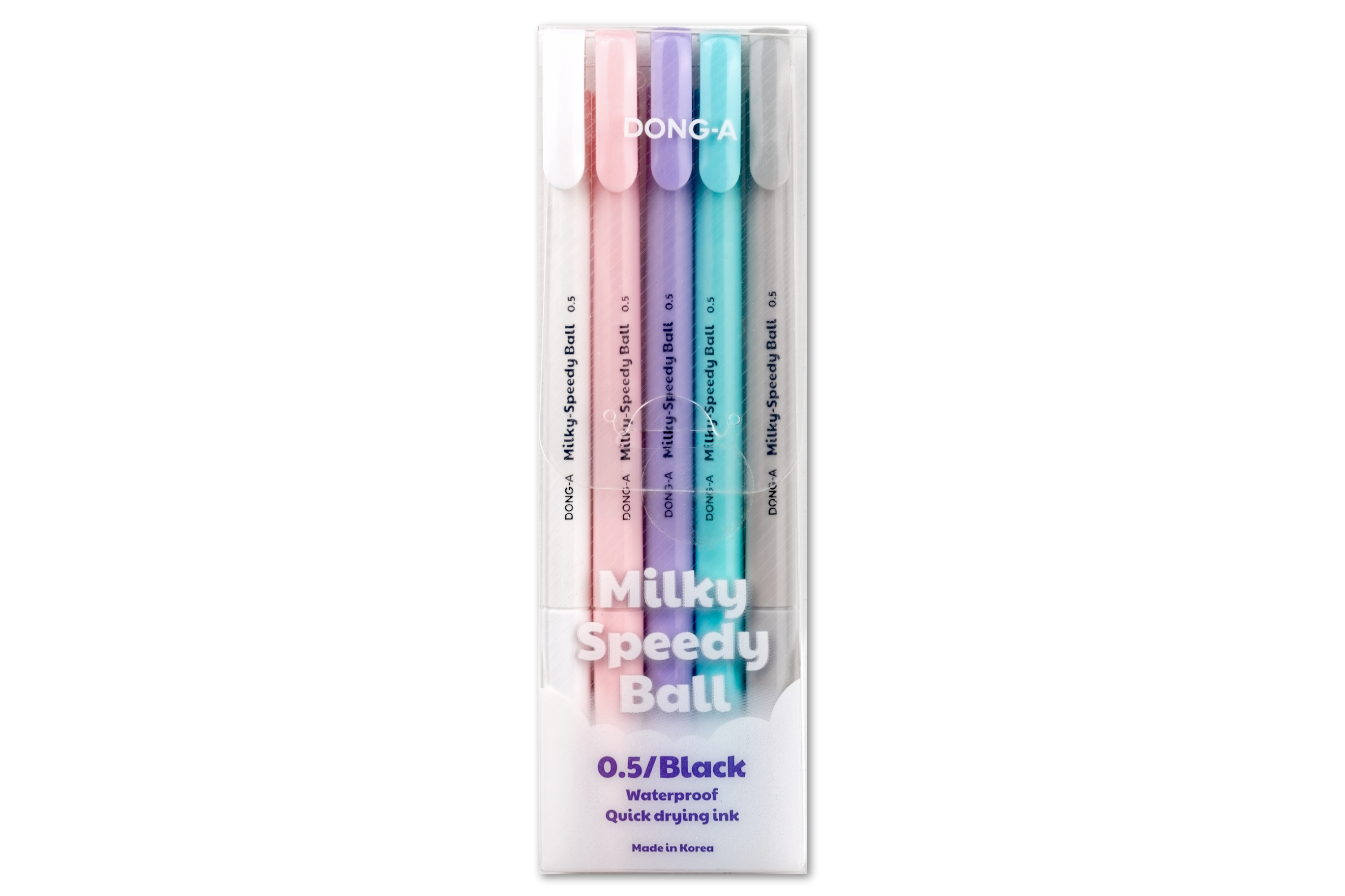 Milky Speedy Ball Pens, Set of 5