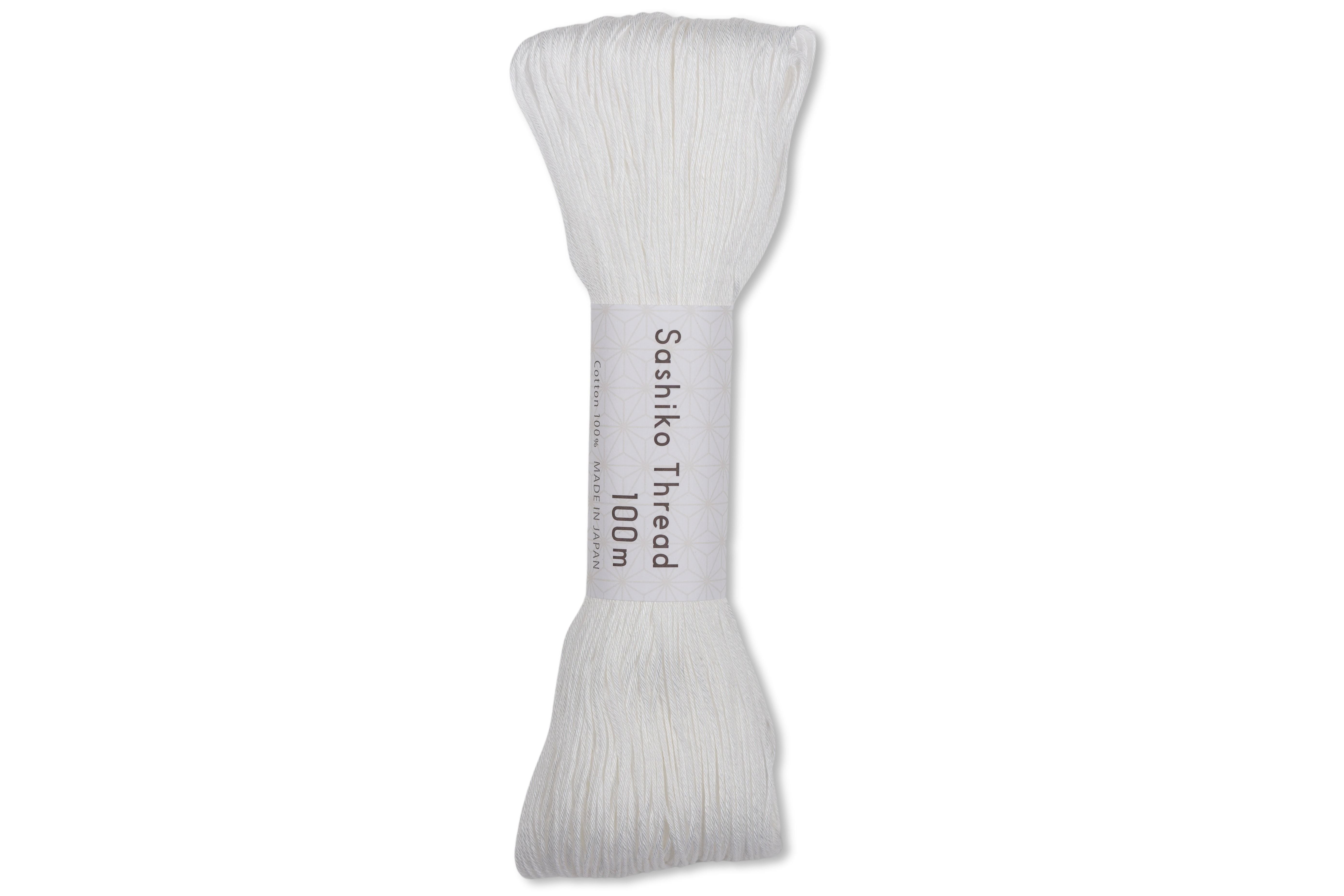 Cotton Sashiko Thread, Jumbo Skein, White
