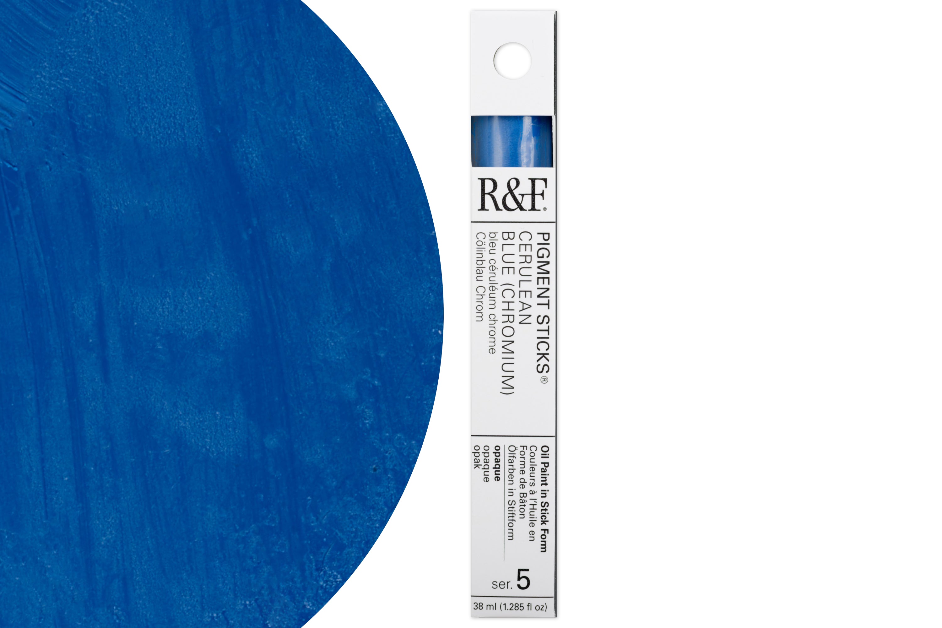 R&F Pigment Stick, Cerulean Blue (Chromium), 38 mL