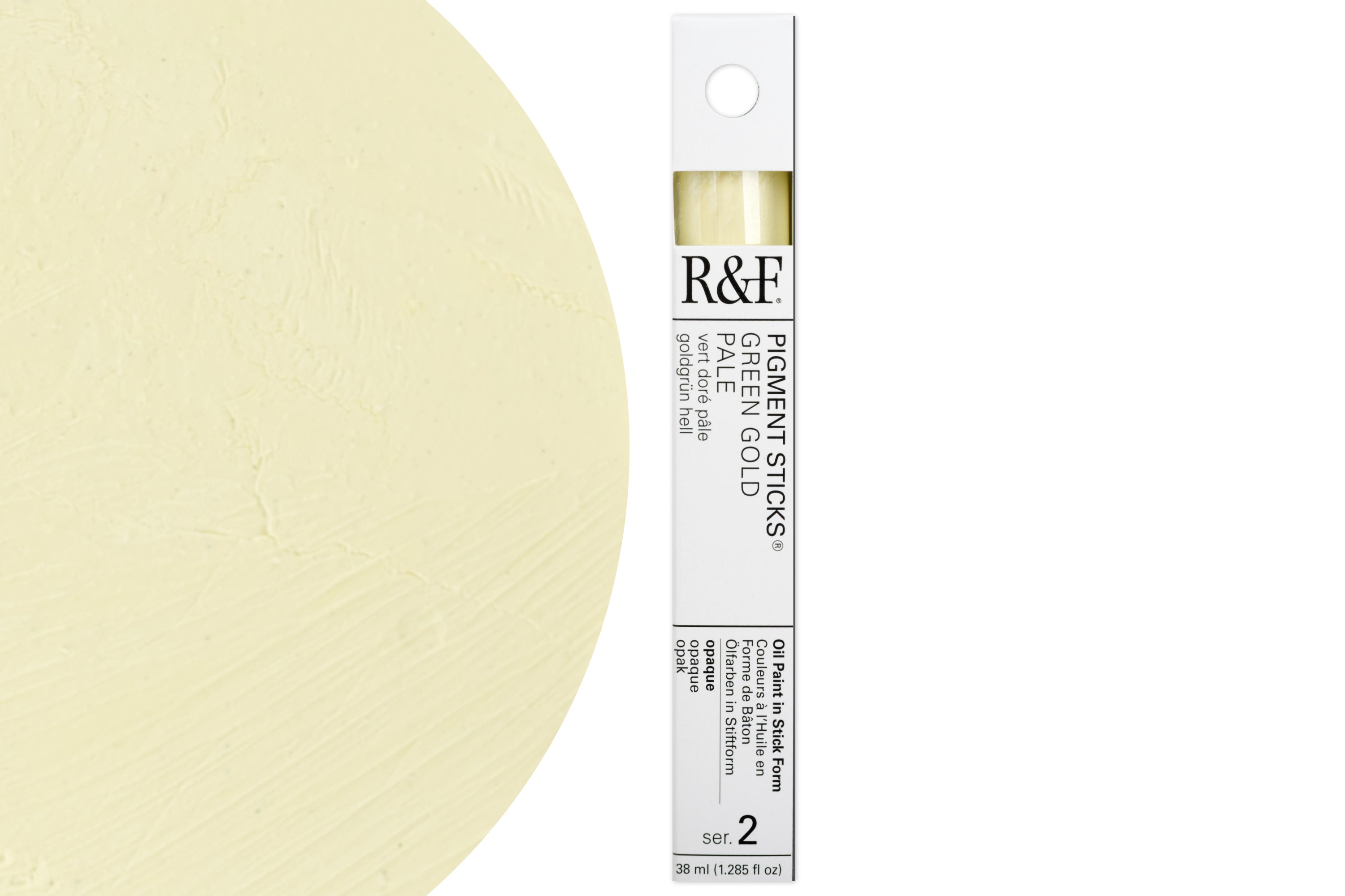 R&F Pigment Stick, Green Gold Pale, 38 mL