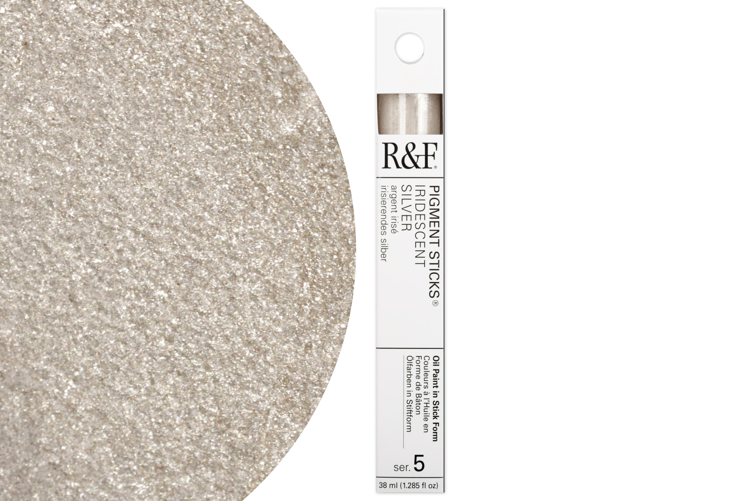 R&F Pigment Stick, Iridescent Silver, 38 mL