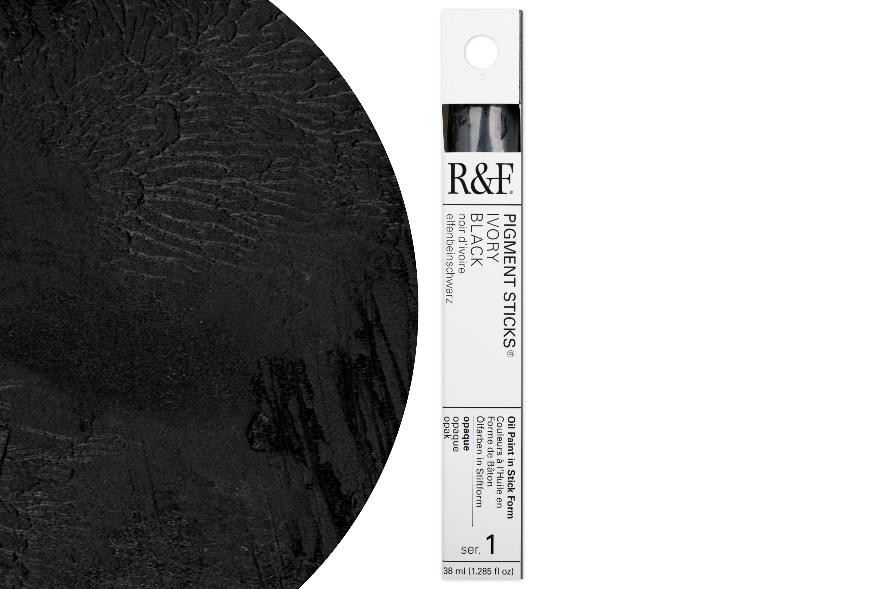R&F Pigment Stick, Ivory Black, 38 mL