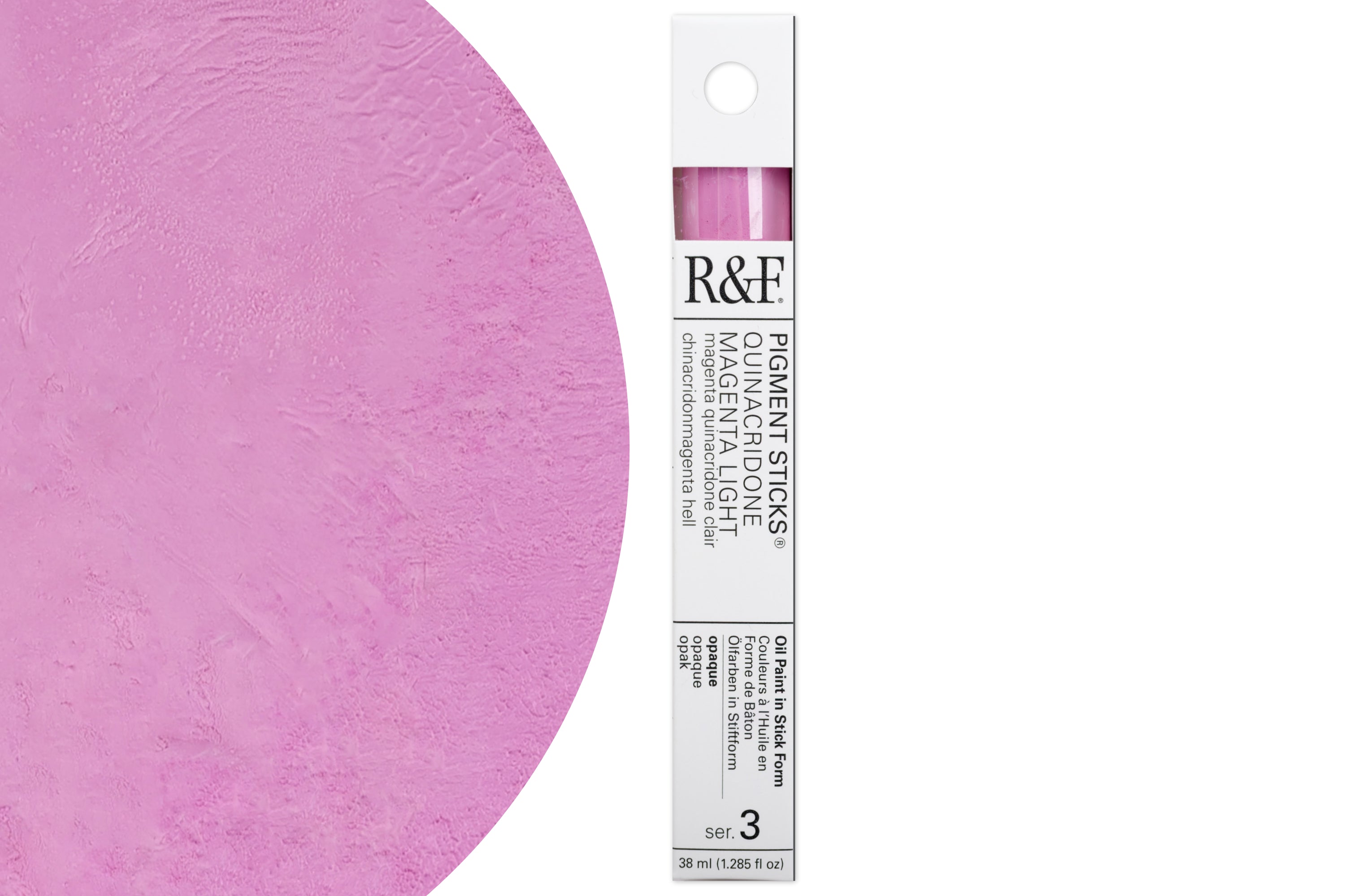 R&F Pigment Stick, Quinacridone Magenta Light, 38 mL
