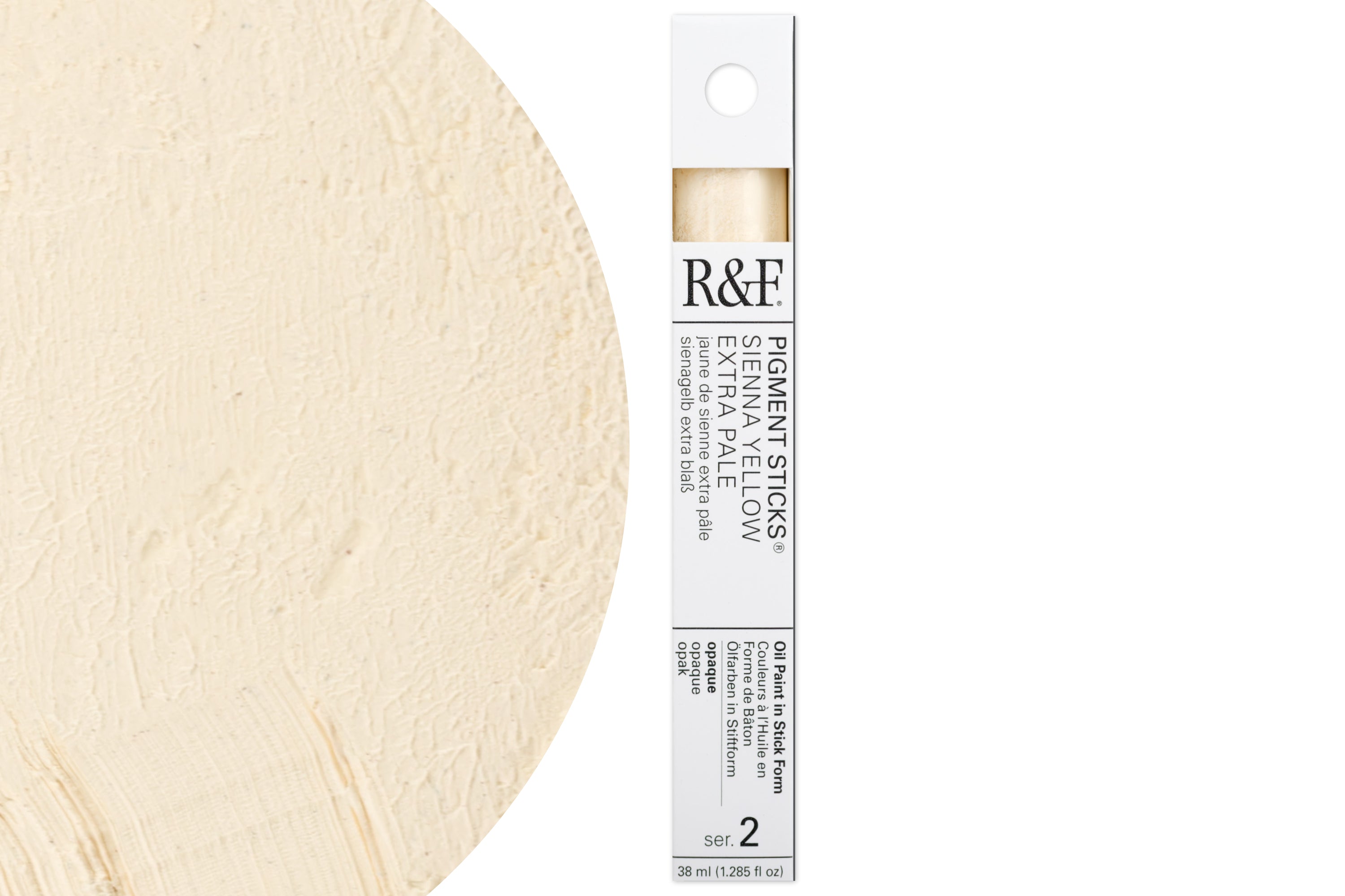 R&F Pigment Stick, Sienna Yellow Extra Pale, 38 mL