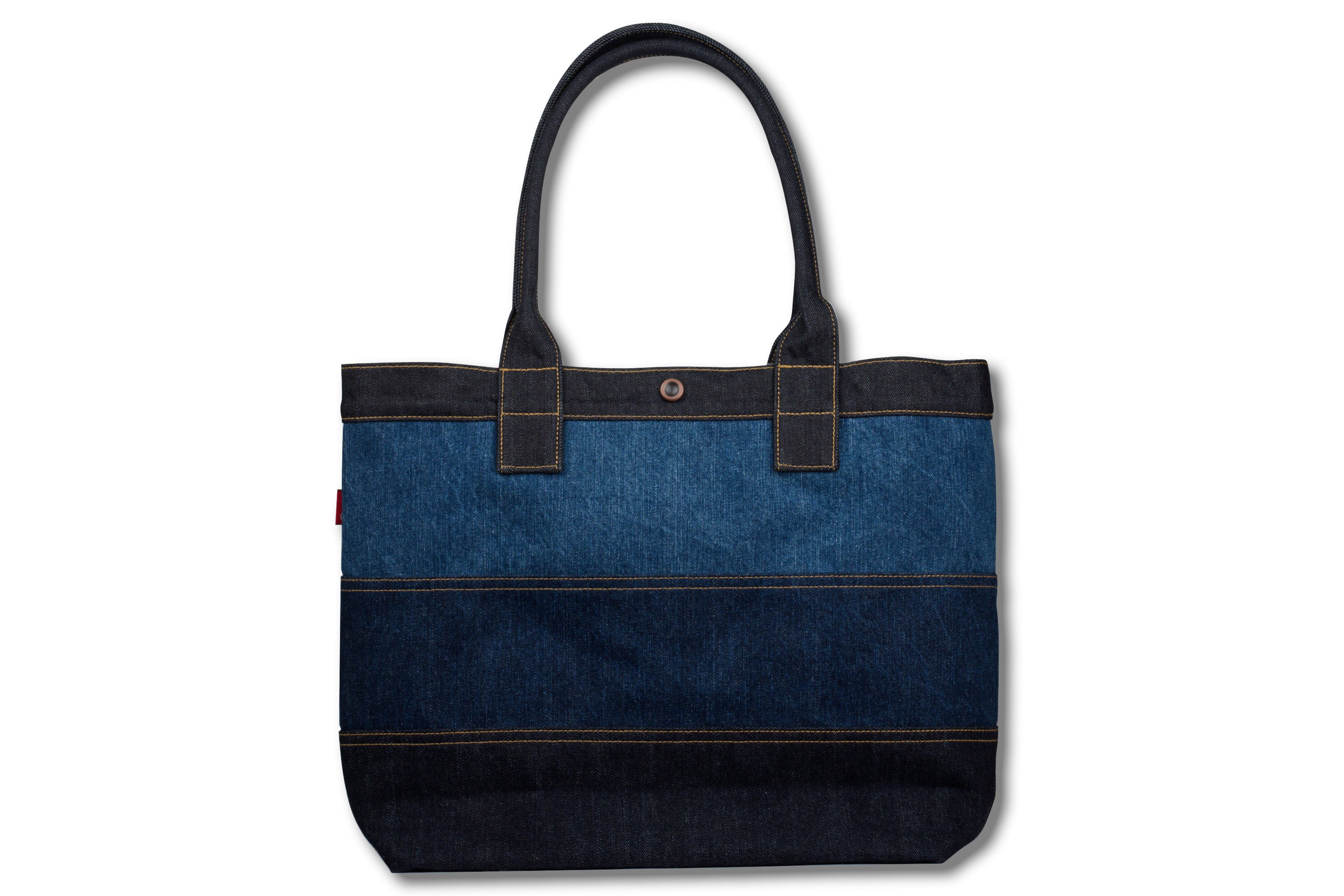 Three-Tone Denim Tote
