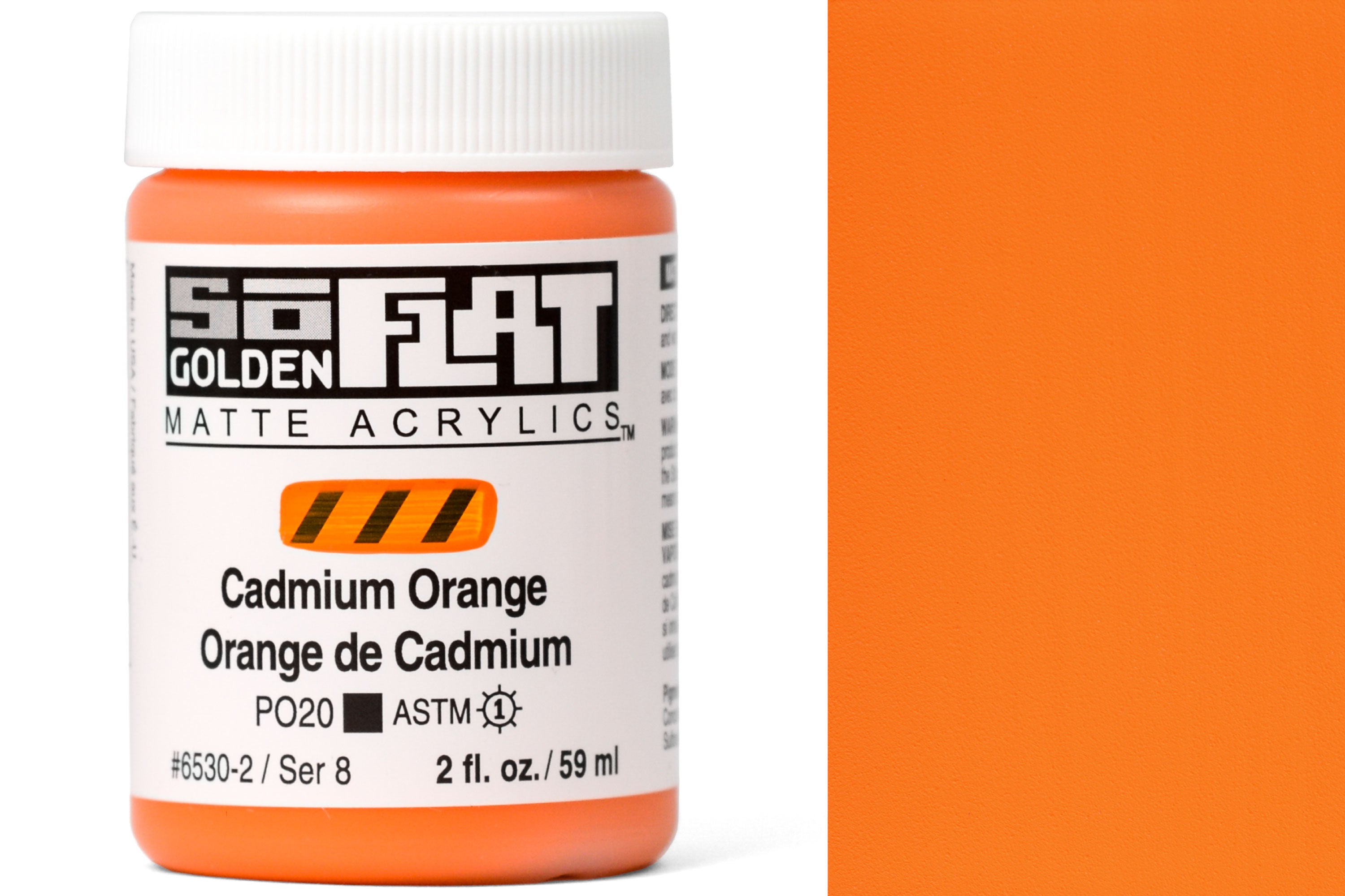 Golden SoFlat Matte Acrylics, Cadmium Orange