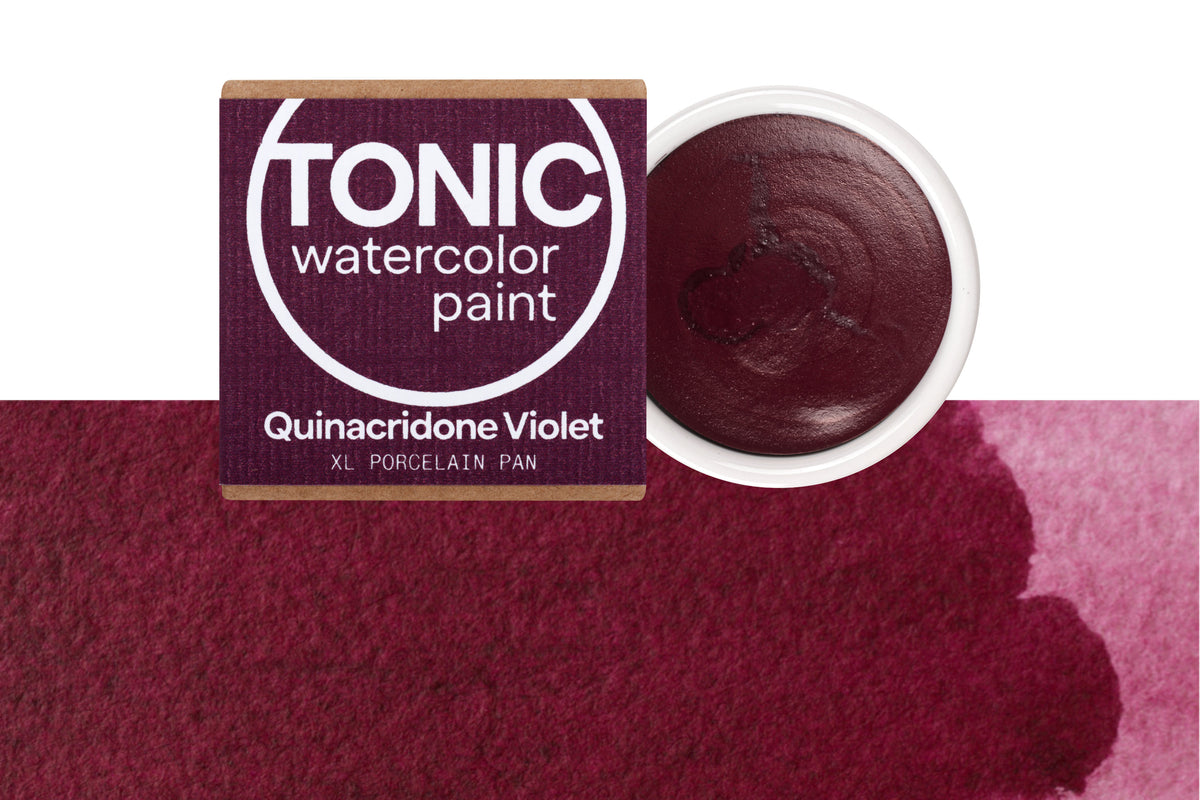 Tonic Watercolor, Porcelain Pan, #285 Quinacridone Violet