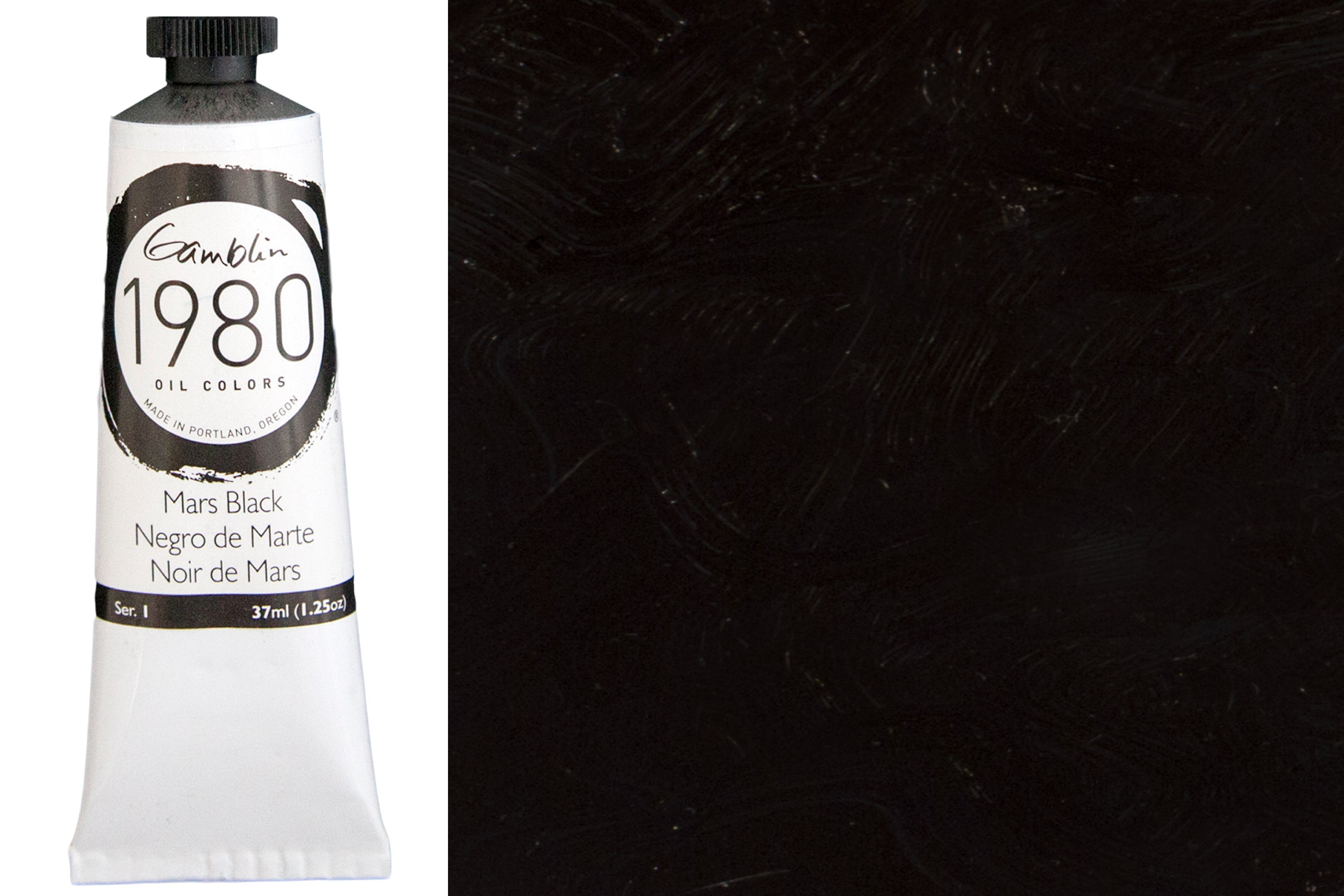 Gamblin 1980 Oil Colors, Mars Black