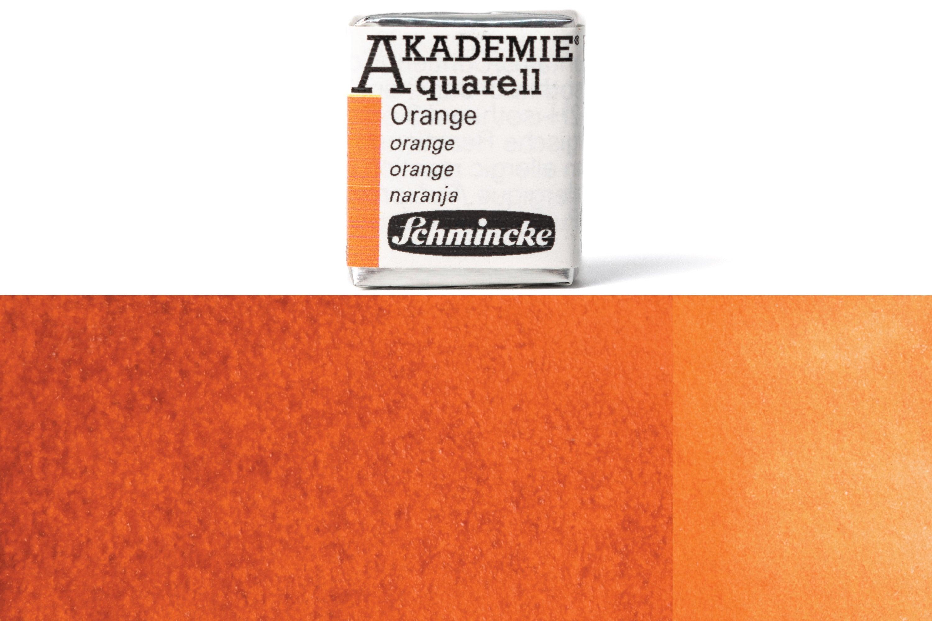 Schmincke - Akademie Watercolor Half Pan, #330 Orange - St. Louis Art Supply