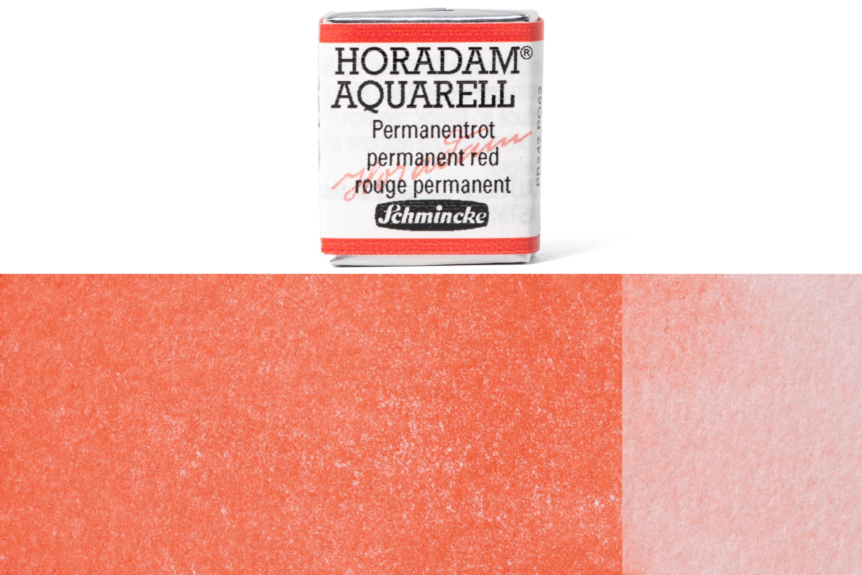 Schmincke - Horadam Watercolor Half Pan, #361 Permanent Red - St. Louis Art Supply