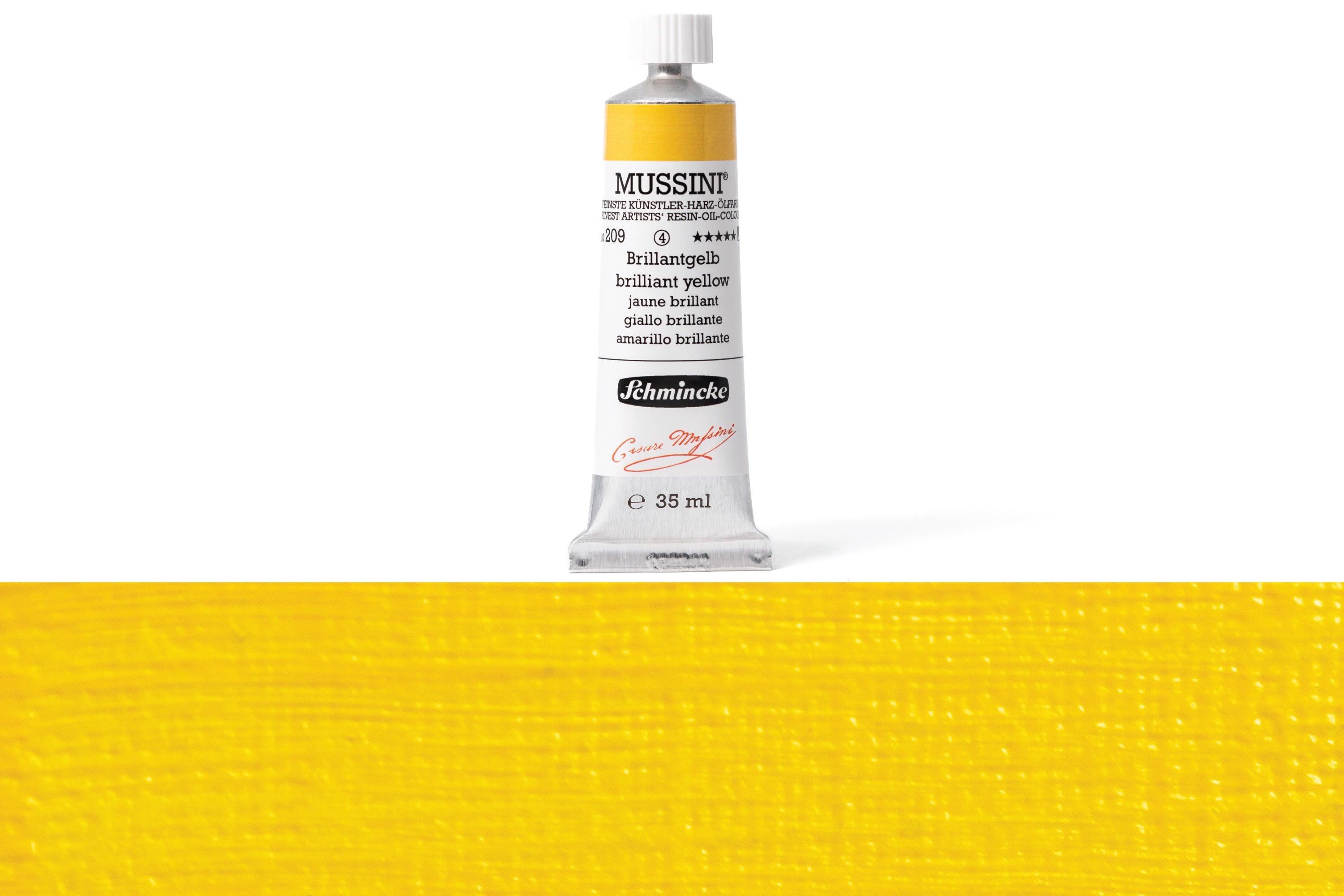 Schmincke - Mussini Oil Colors, 35 mL, #209 Brilliant Yellow - St. Louis Art Supply