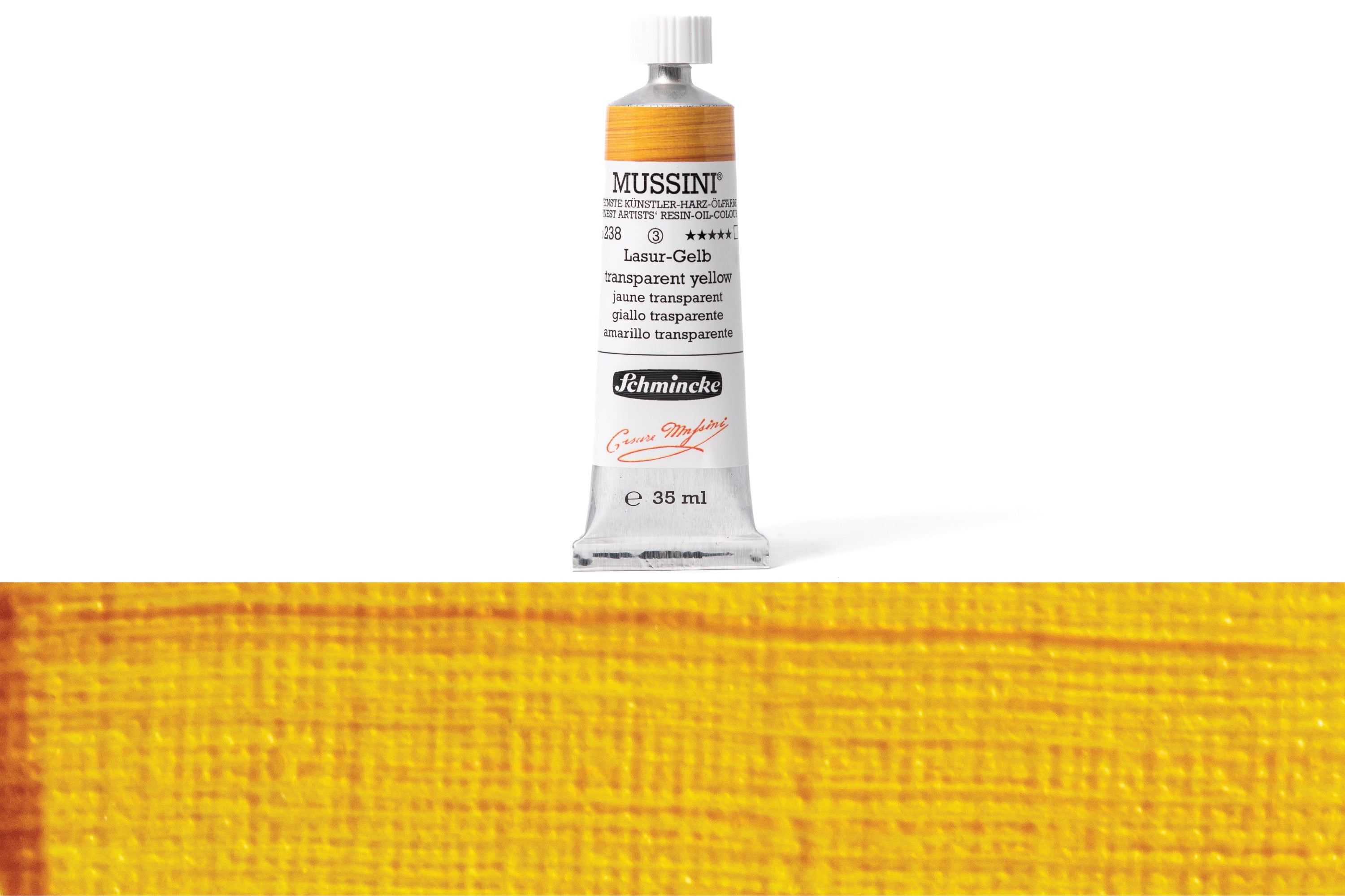 Schmincke - Mussini Oil Colors, 35 mL, #238 Transparent Yellow - St. Louis Art Supply