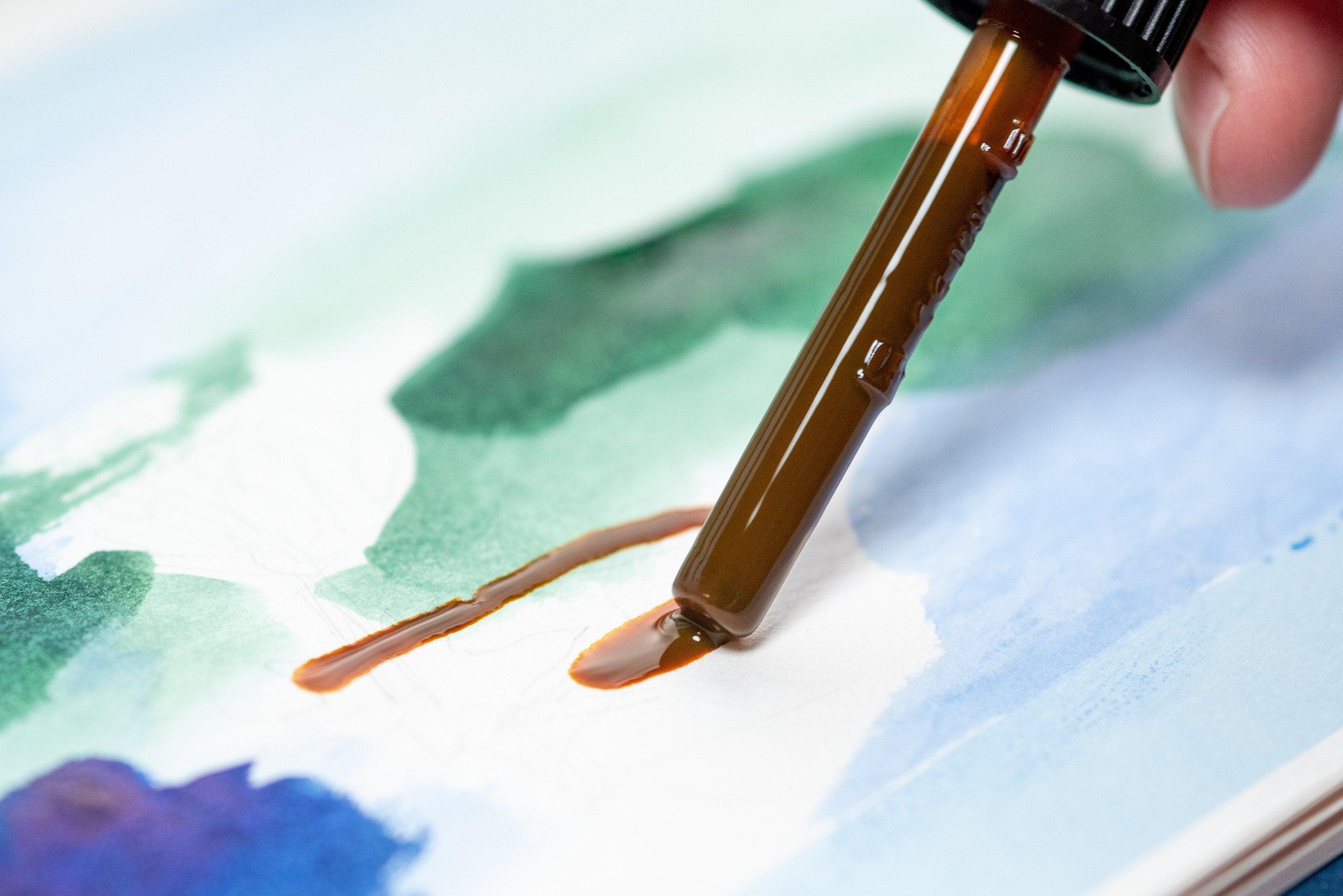 Schmincke - Aqua Drop Liquid Watercolors, #570 Olive Green - St. Louis Art Supply