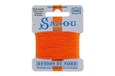 Retors du Nord Embroidery Floss, #2540 Mandarin