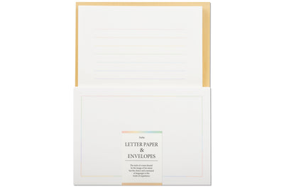 Rainbow Lined Letter Set