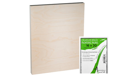 Cradled Birch Painting Panel, Gallery Depth (1 5/8")