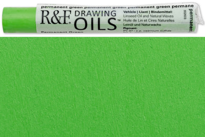 R&F Drawing Oils #3126, Permanent Green