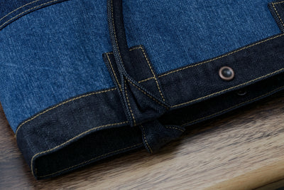 Three-Tone Denim Tote