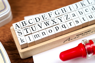Alphabet Stamp Set, Mincho Serif (54 Pieces)