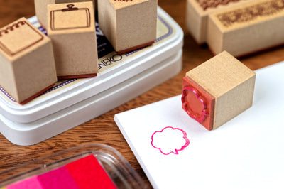 Speech Bubble Rubber Stamp, ¾"