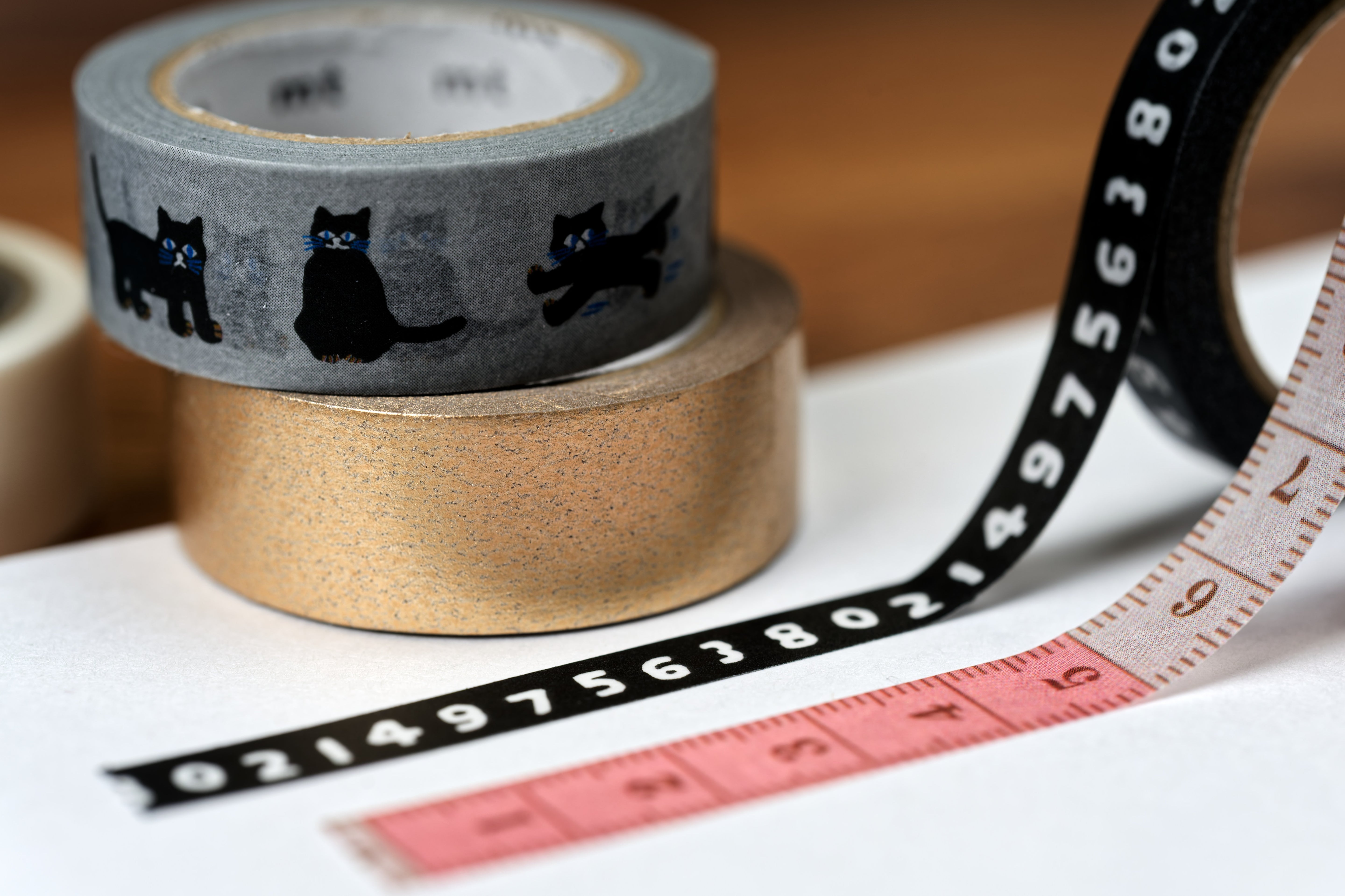 mt Washi Tape, Ruler (Slim Pink)