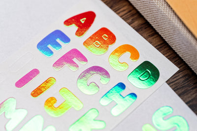 Aurora-Foil Alphabet Sticker Sheet