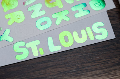 Aurora-Foil Alphabet Sticker Sheet