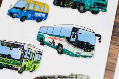 Glitter-Glue Sticker Sheet, Transportation