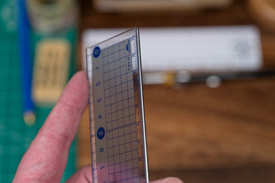 Grid Ruler with Metal Cutting Edge, 30 cm