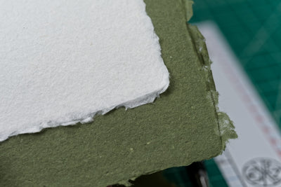 Handmade Abacá/Cotton Paper, 8" x 10" (Five Sheets)