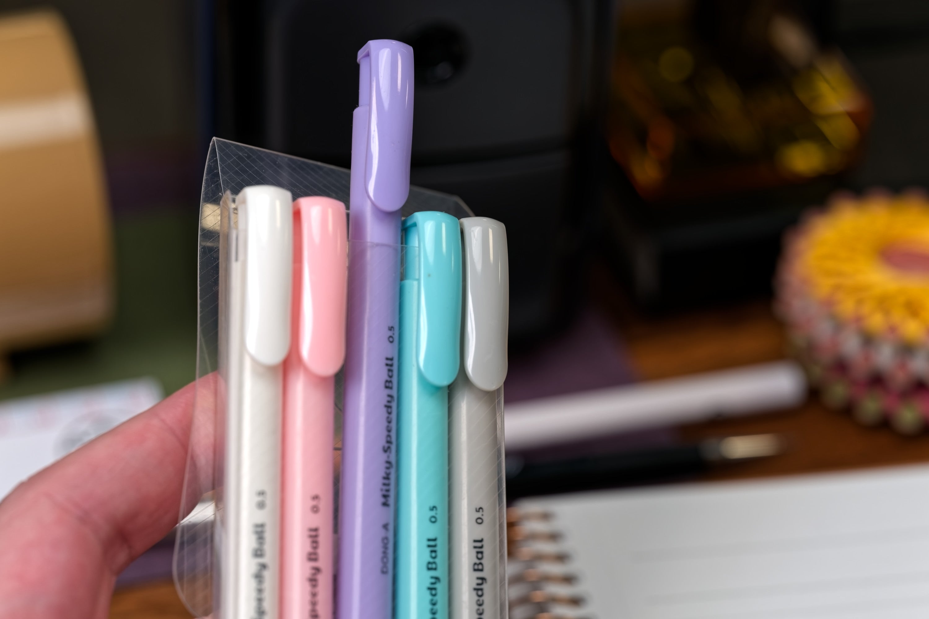 Milky Speedy Ball Pens, Set of 5