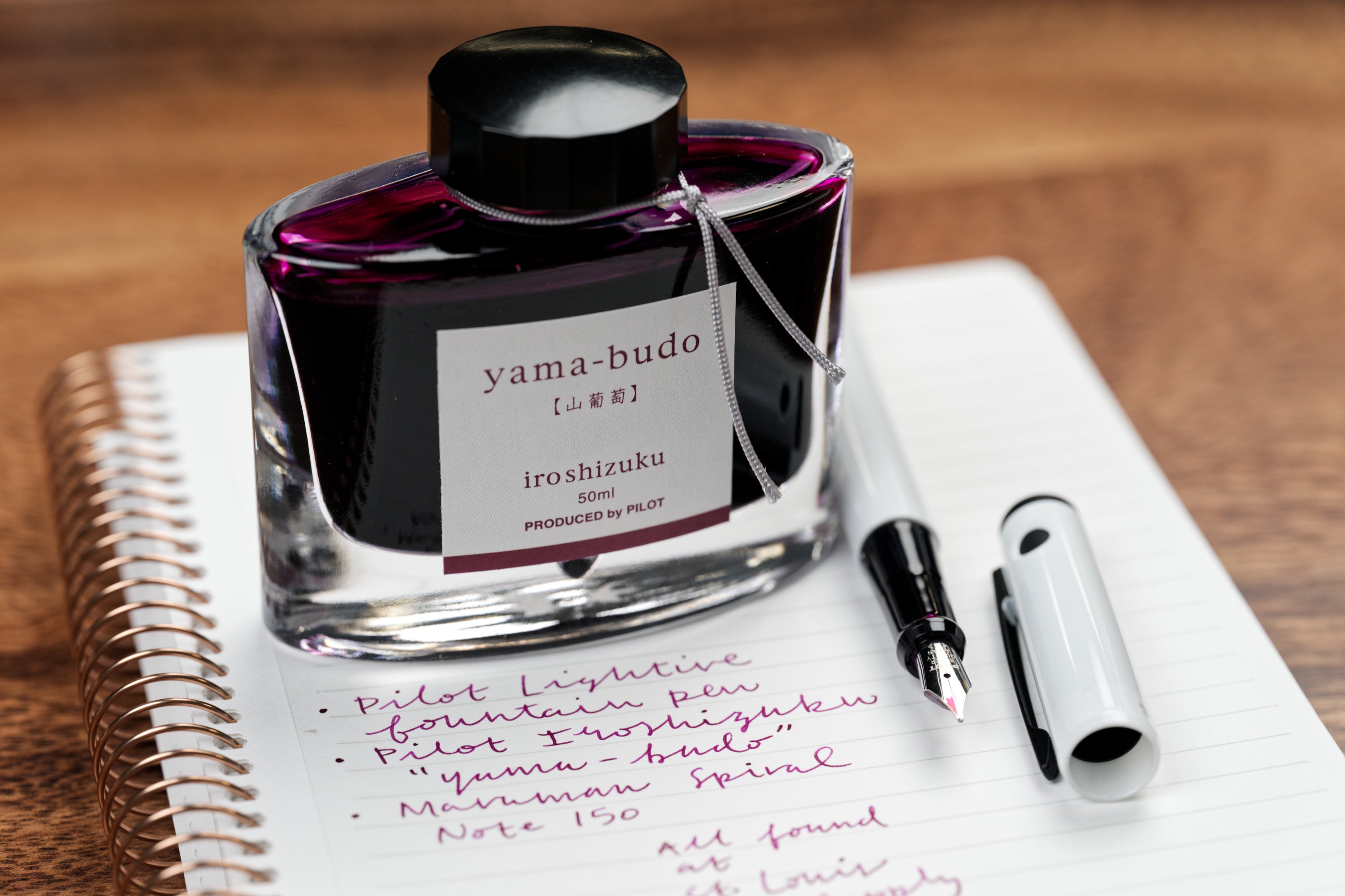 Pilot Iroshizuku Fountain Pen Ink, 50 mL, <yama-budo>