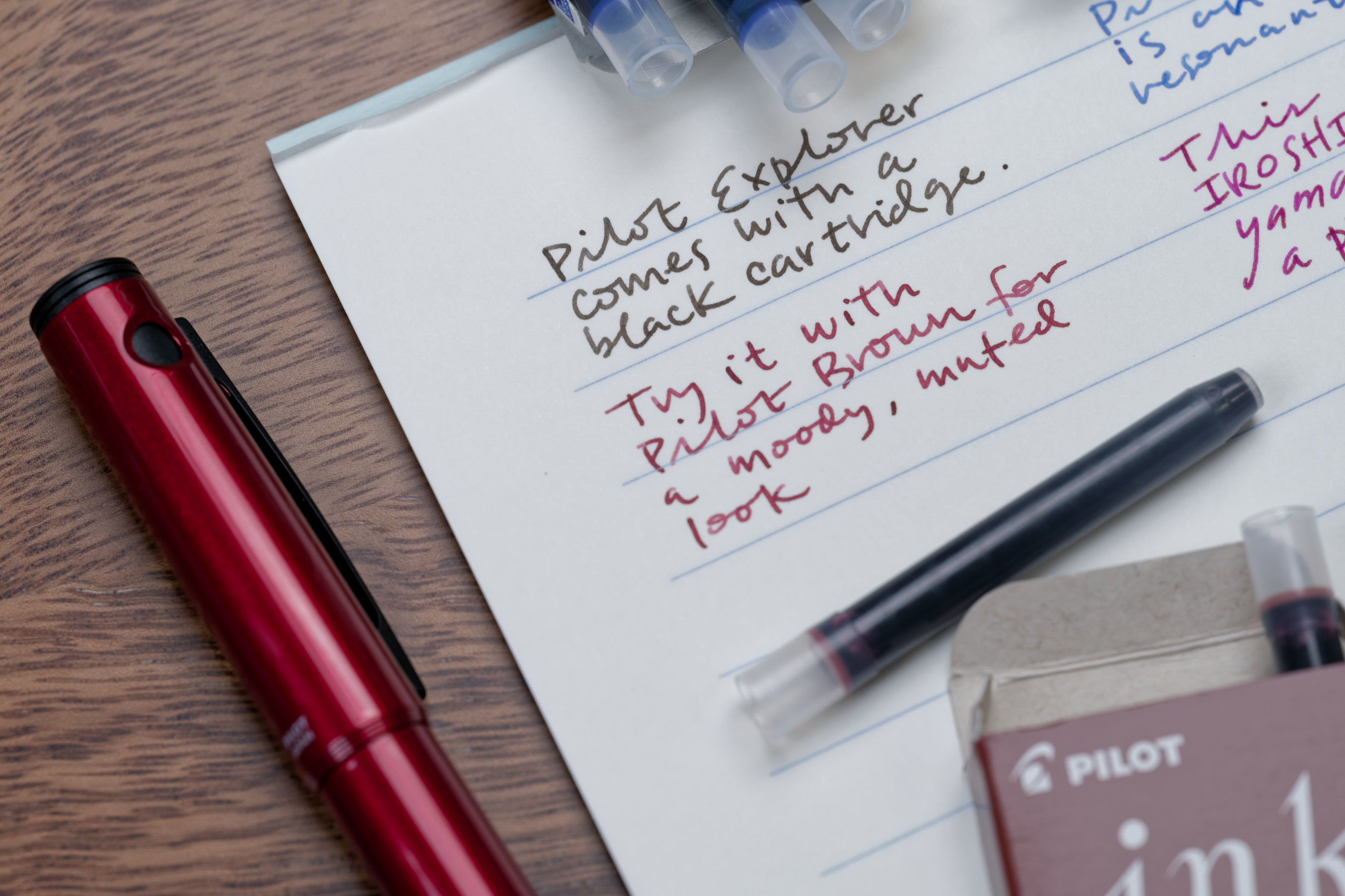 Pilot Explorer Fountain Pen, Metallic Red