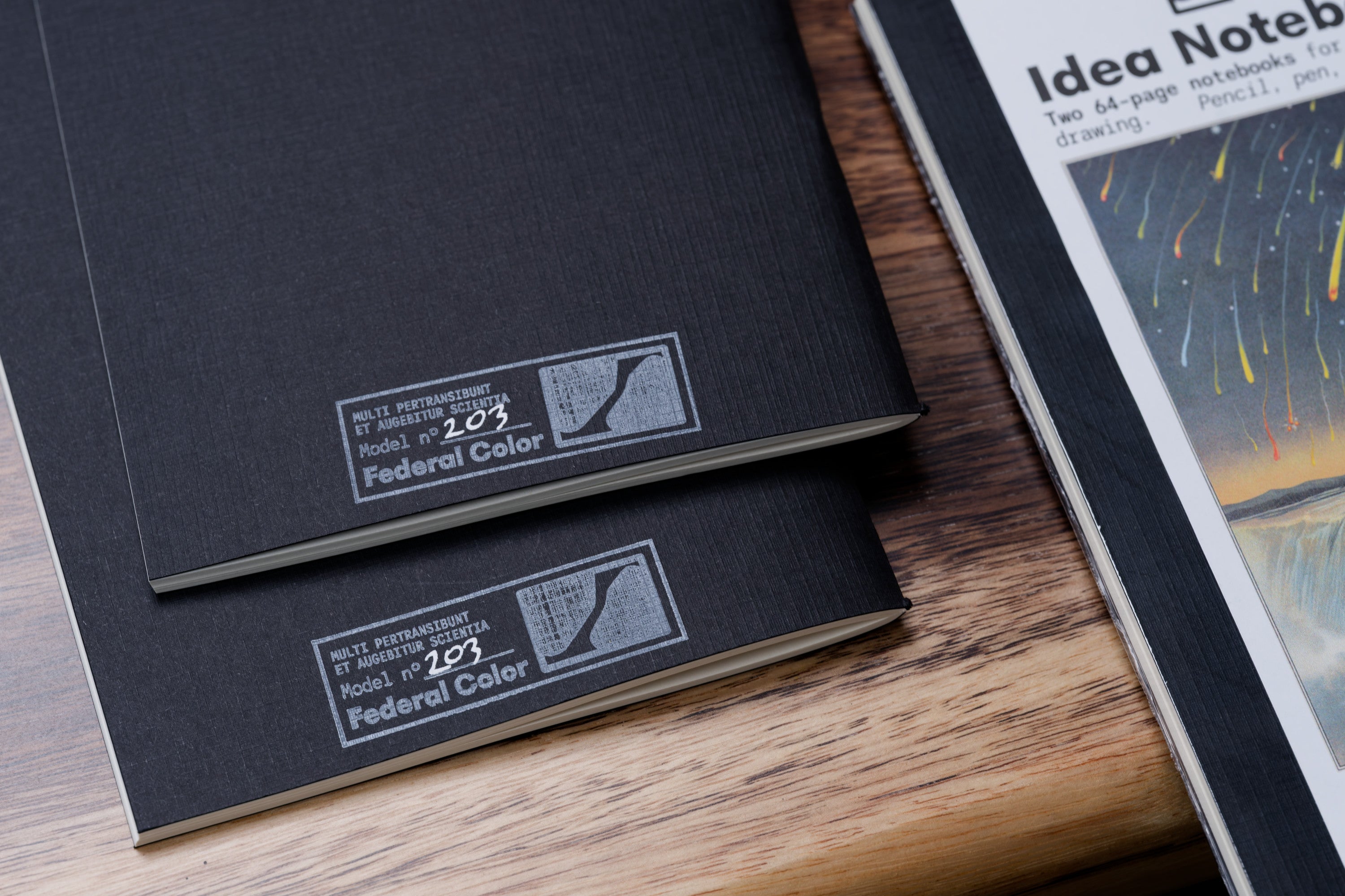 #203 Idea Notebooks, Set of Two, Black/Cream