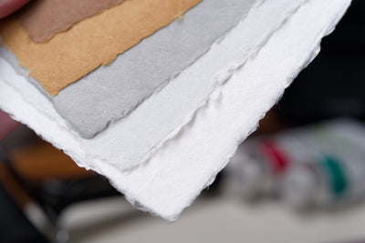 Handmade Abacá/Cotton Paper, 8" x 10" (Five Sheets)