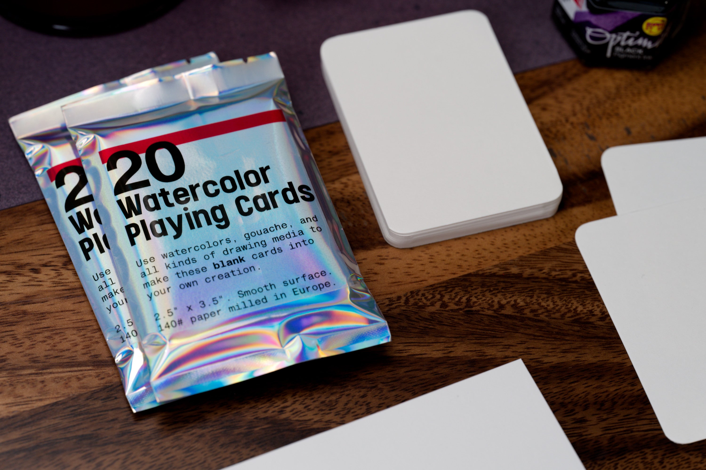Watercolor Playing Cards, Pack of 20