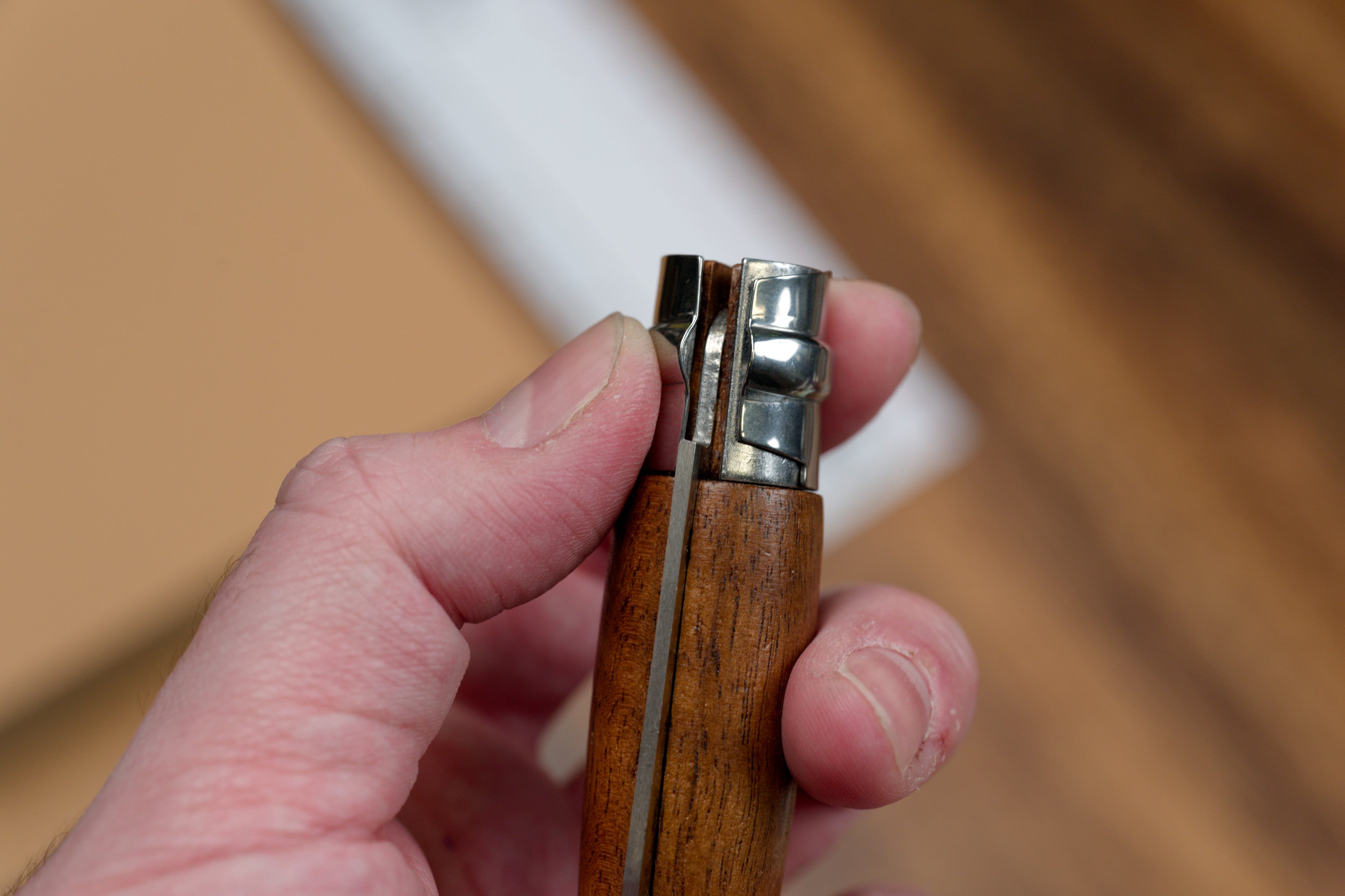 Opinel No. 08 Stainless Folding Knife, Walnut